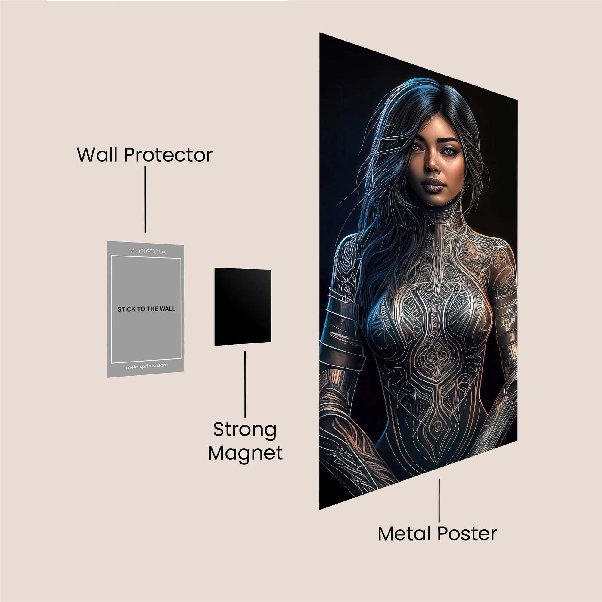 Tattoo Enigma Safe Wall Magnetic / M