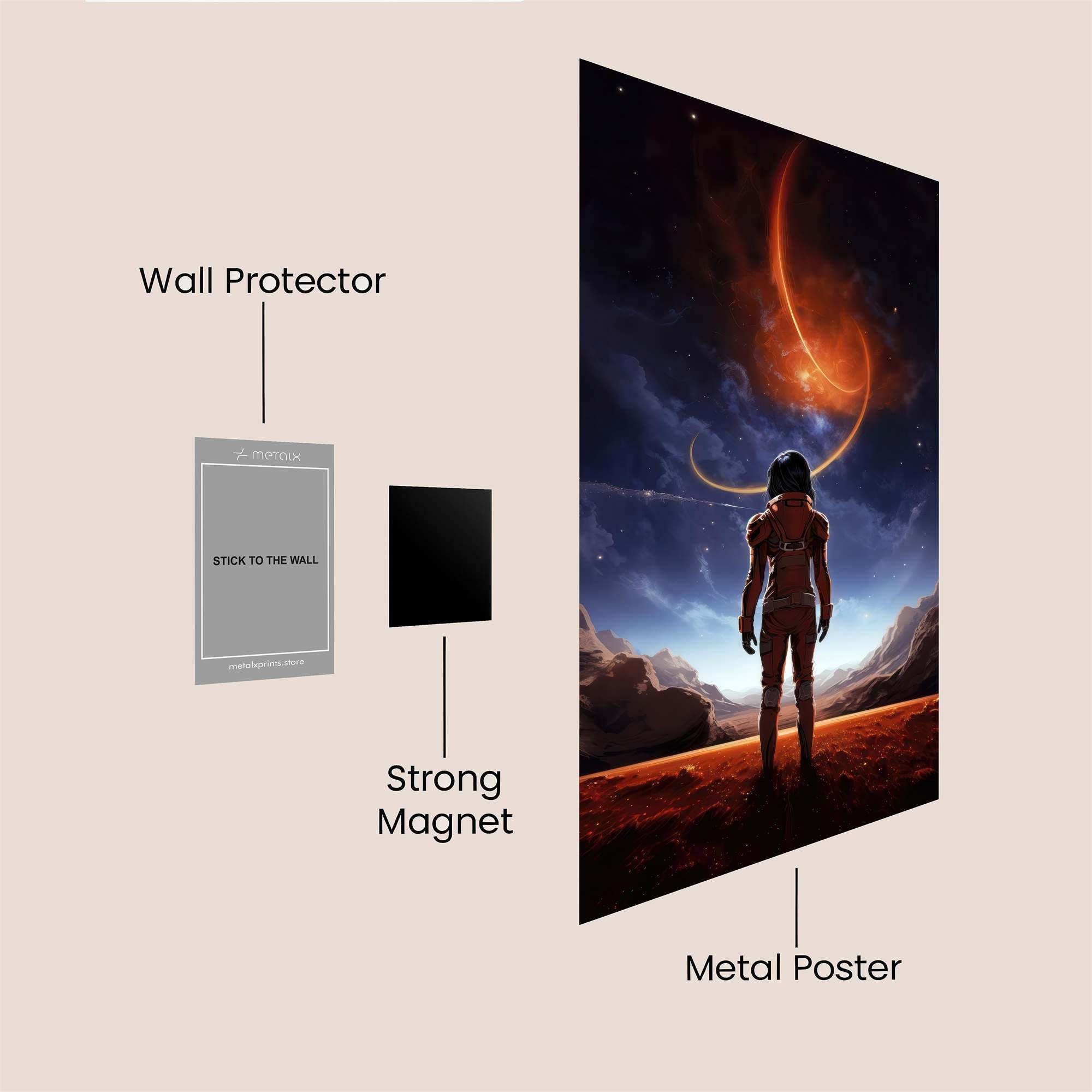 Astronaut Awe Safe Wall Magnetic / M