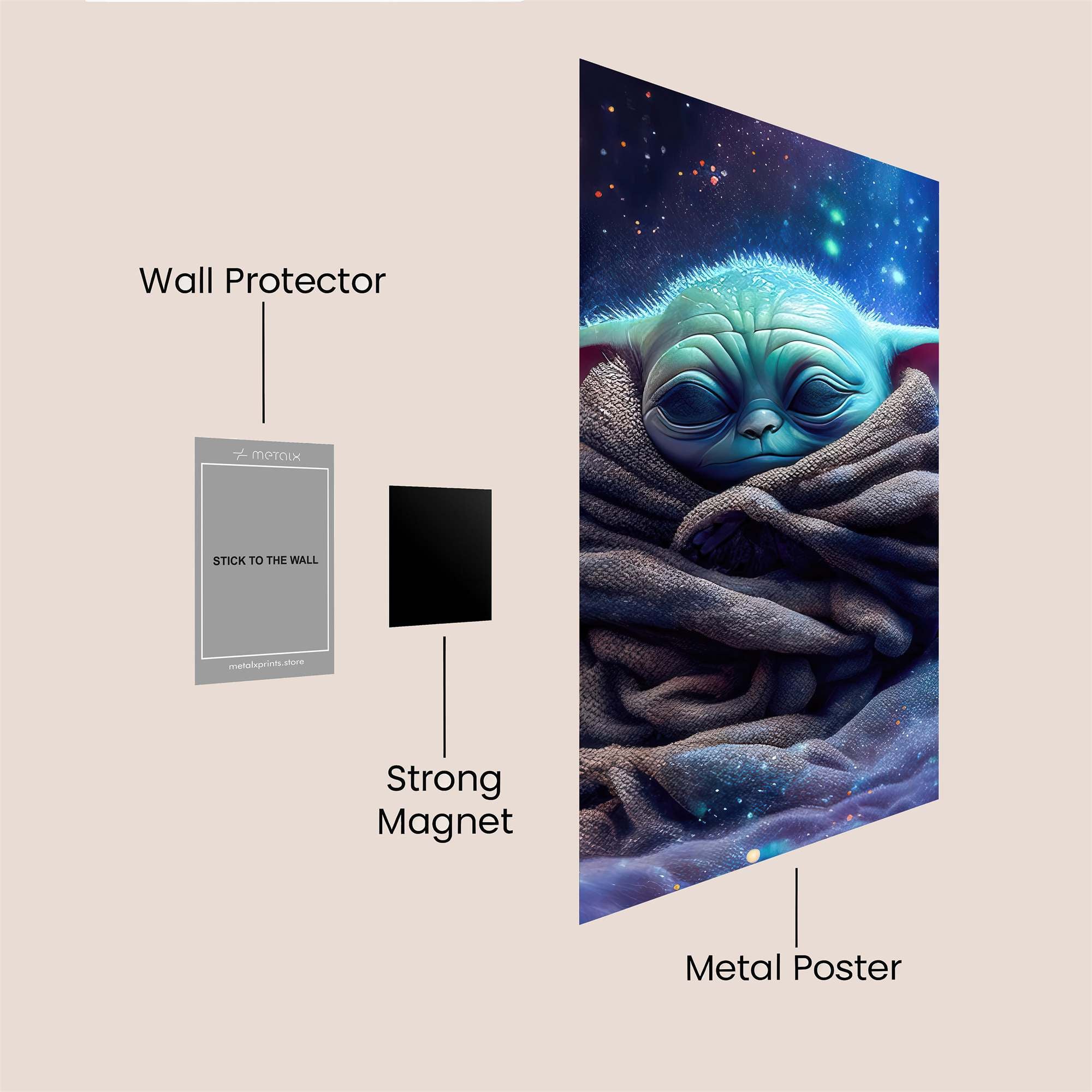 Yoda Cozy Safe Wall Magnetic / M