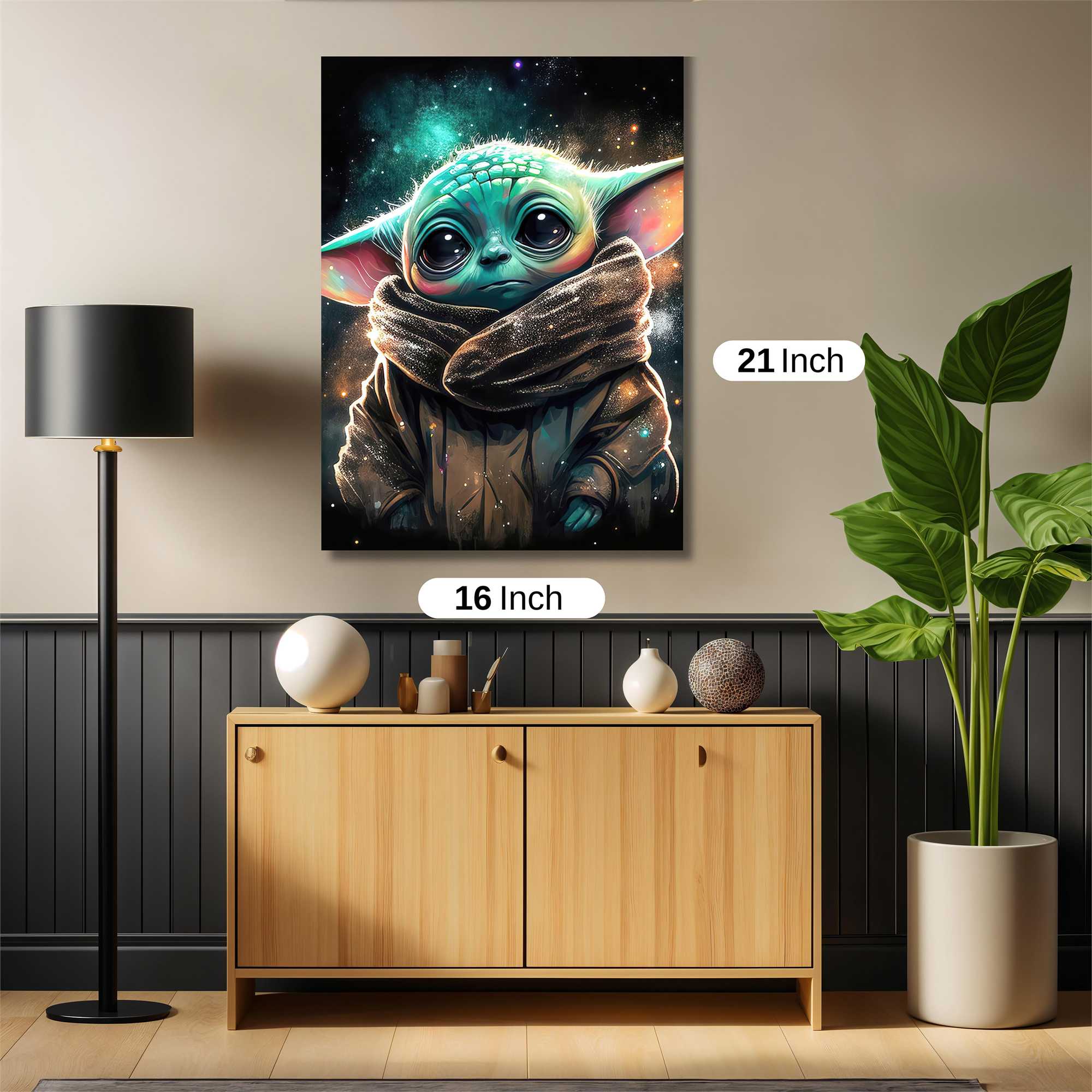 Baby Yoda, Cosmic Safe Wall Magnetic / M