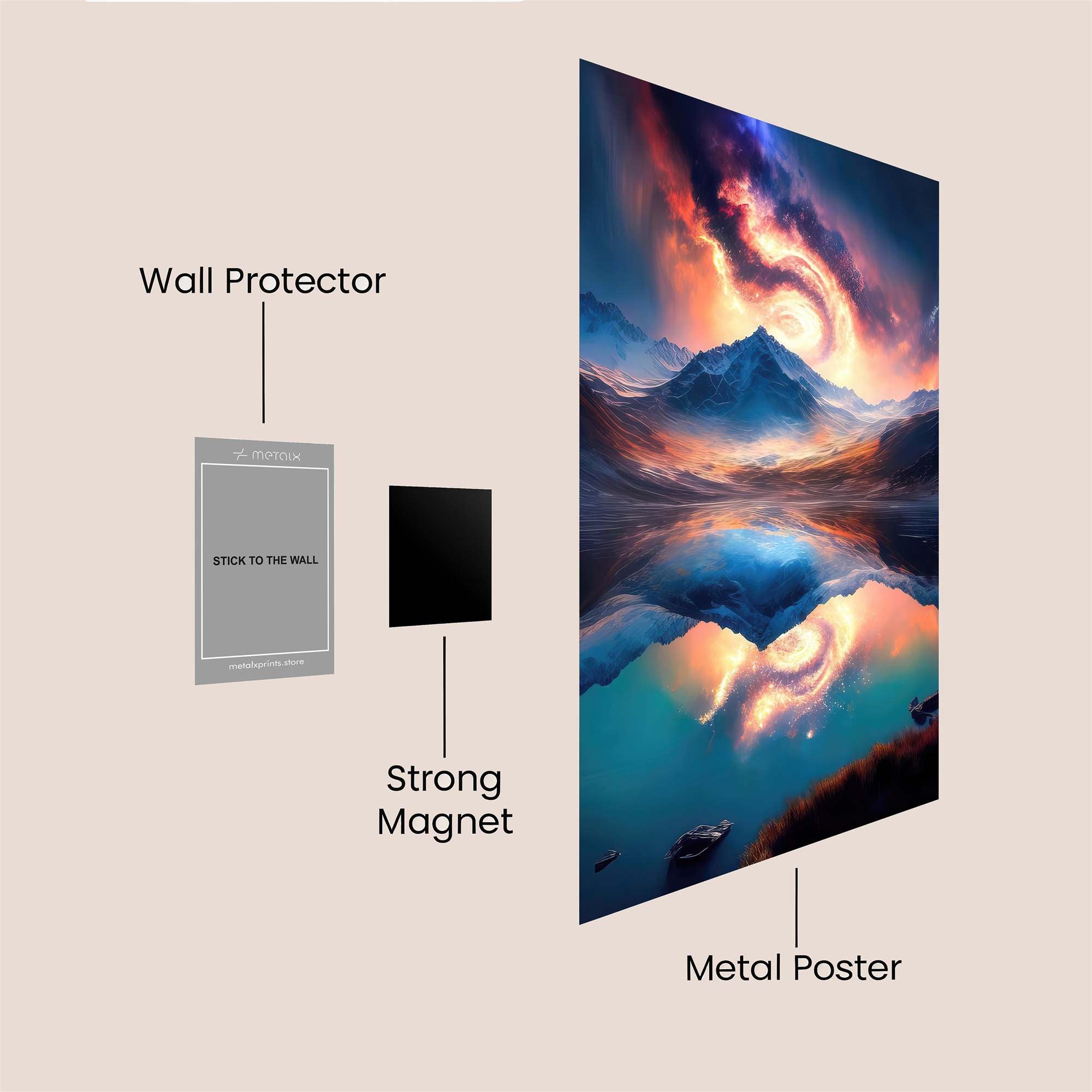 Mountain Rapture Safe Wall Magnetic / M