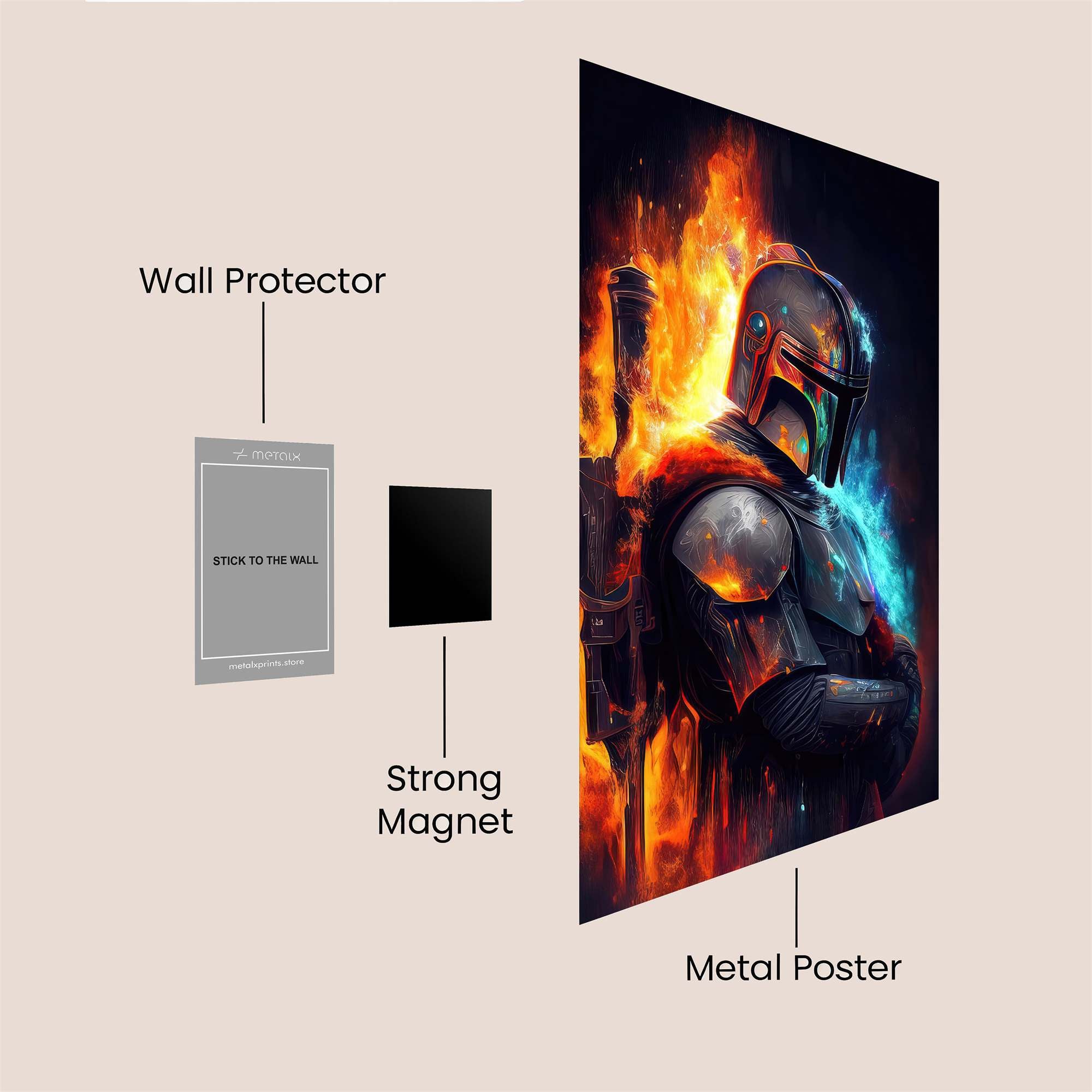 Mando Inferno Safe Wall Magnetic / M