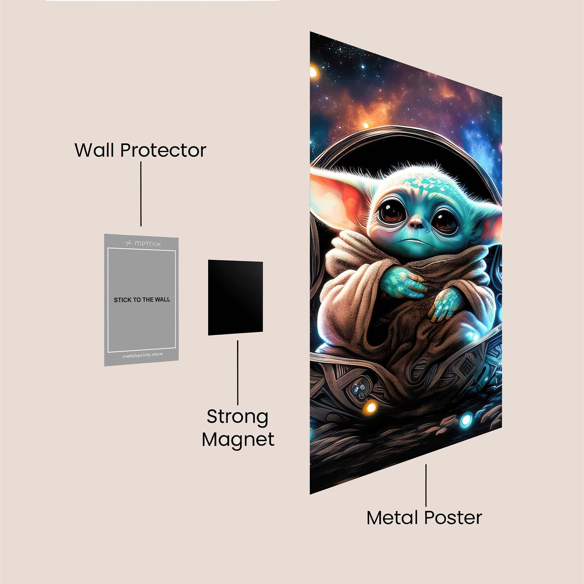 Grogu Cosmic Safe Wall Magnetic / M