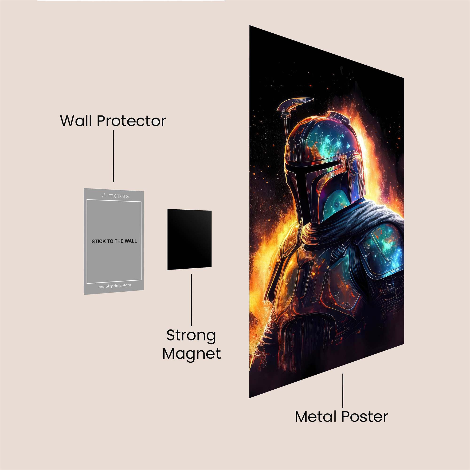 Mando Cosmic Safe Wall Magnetic / M