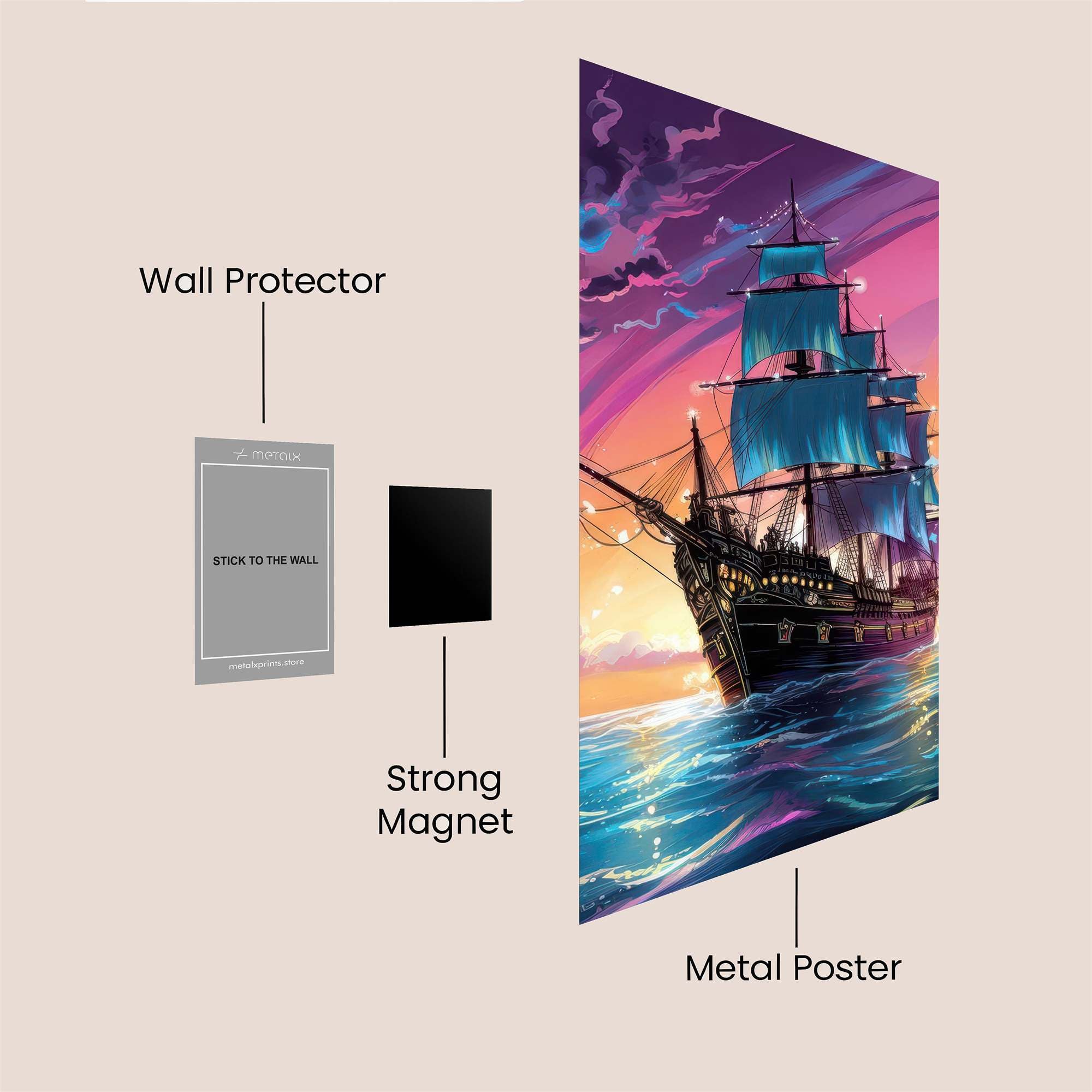 Sunset Serenity Safe Wall Magnetic / M