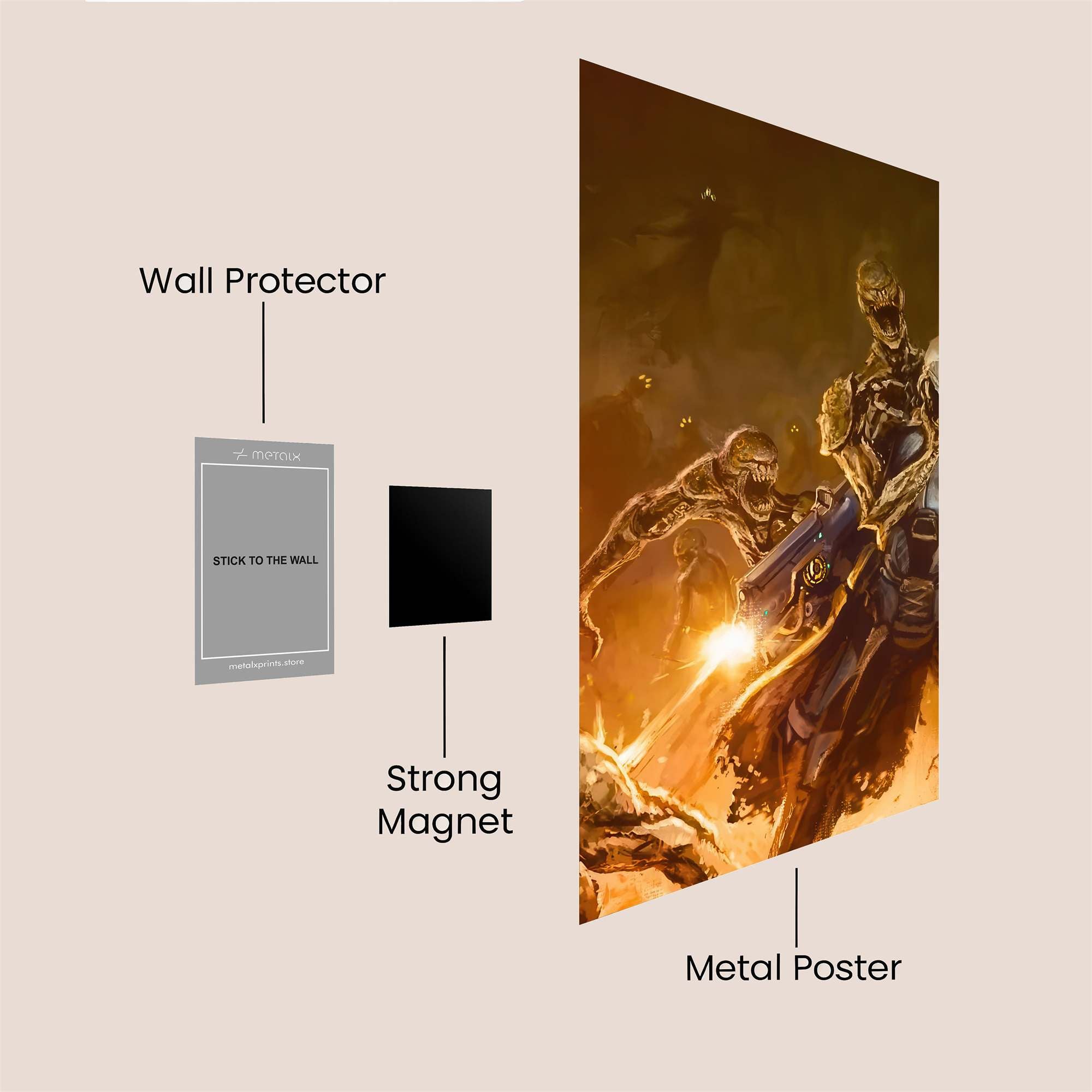 Doom Slayer Safe Wall Magnetic / M