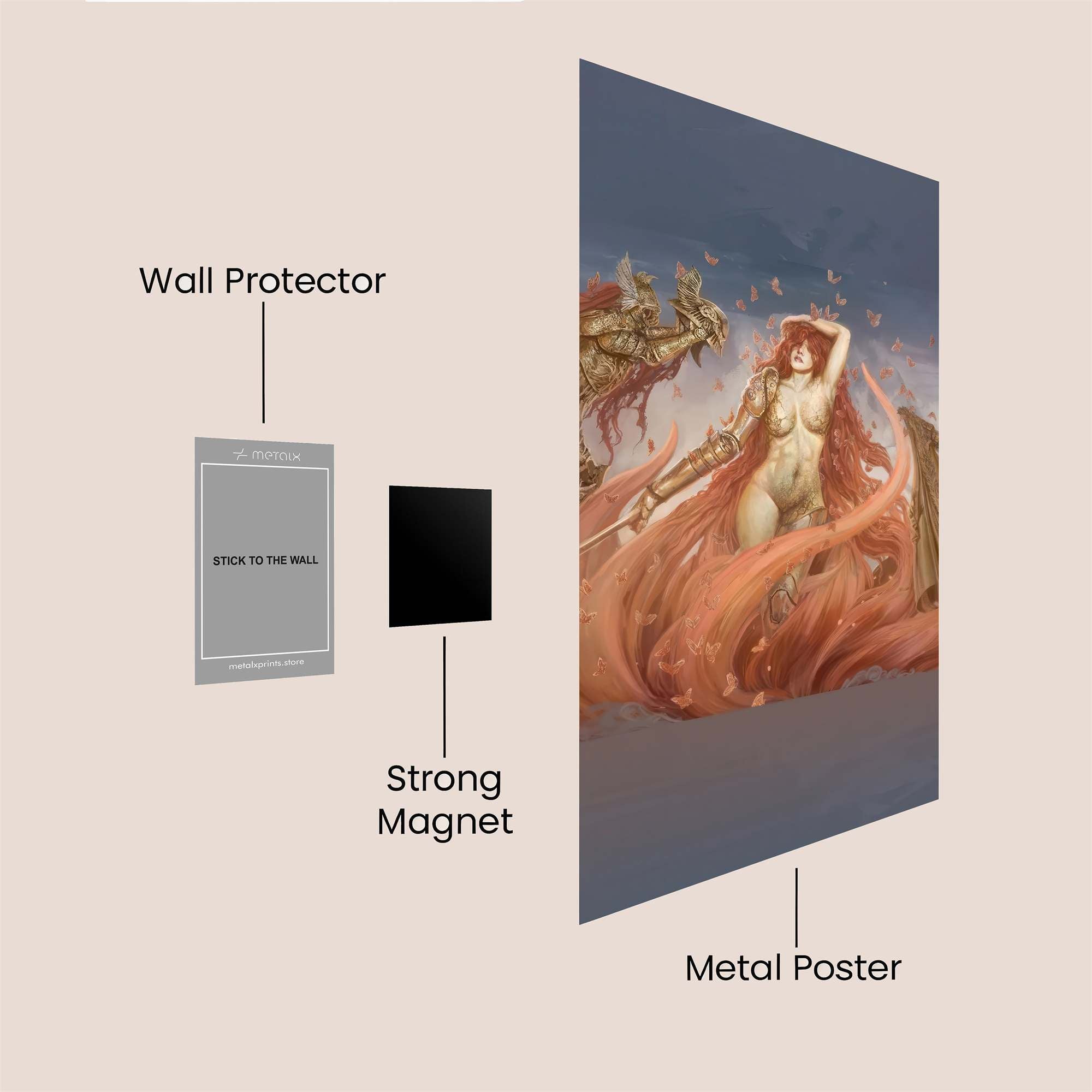 Flame Dance Safe Wall Magnetic / M