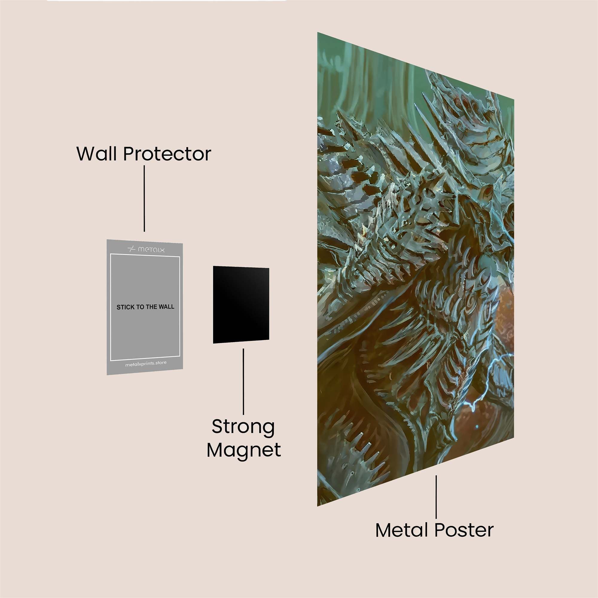 Ghidorah Menacing Safe Wall Magnetic / M