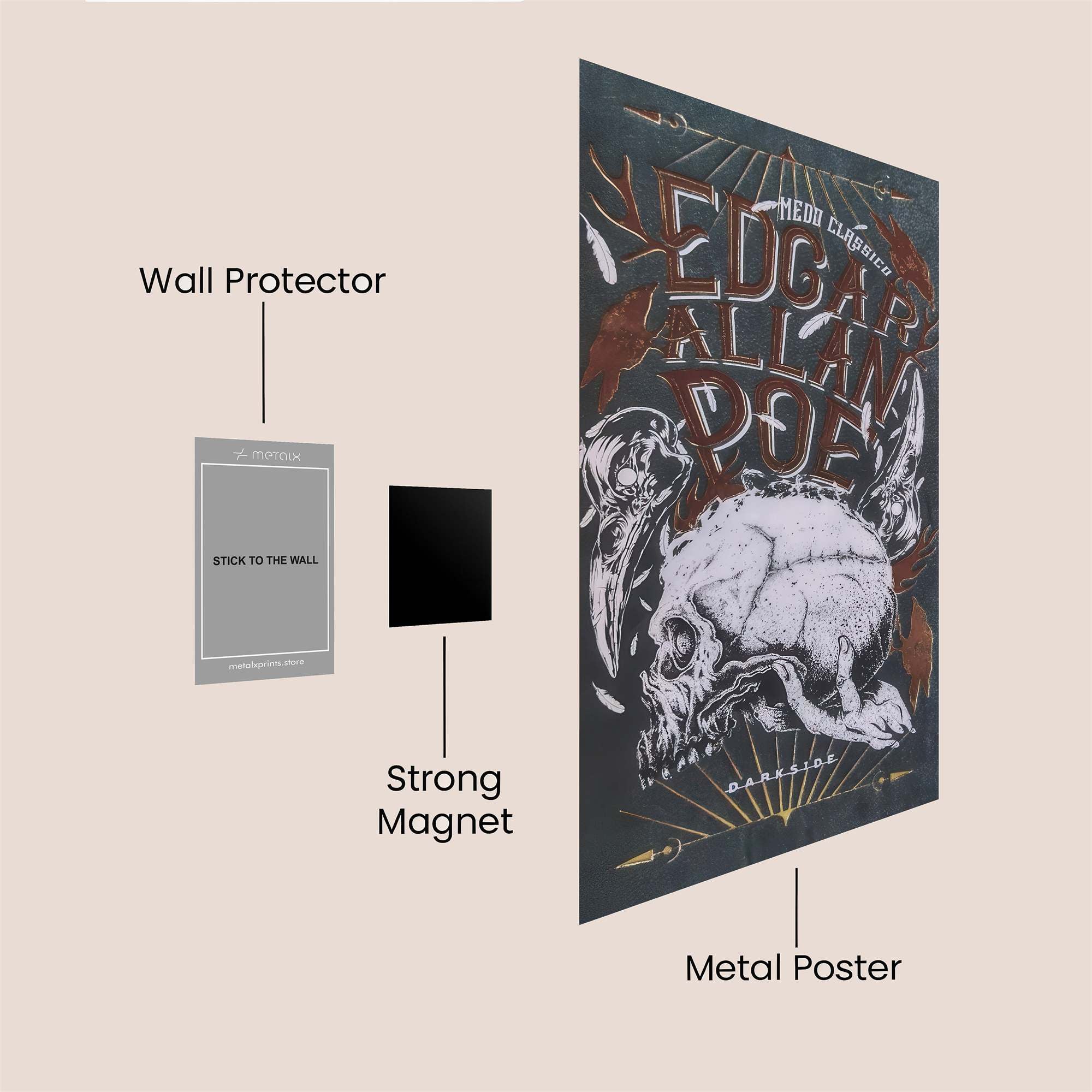 Poe Macabre Safe Wall Magnetic / M