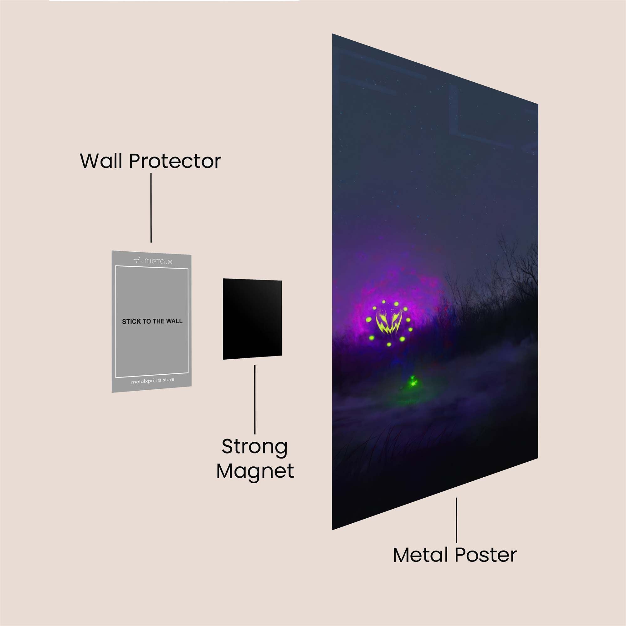Mystery Glow Safe Wall Magnetic / M