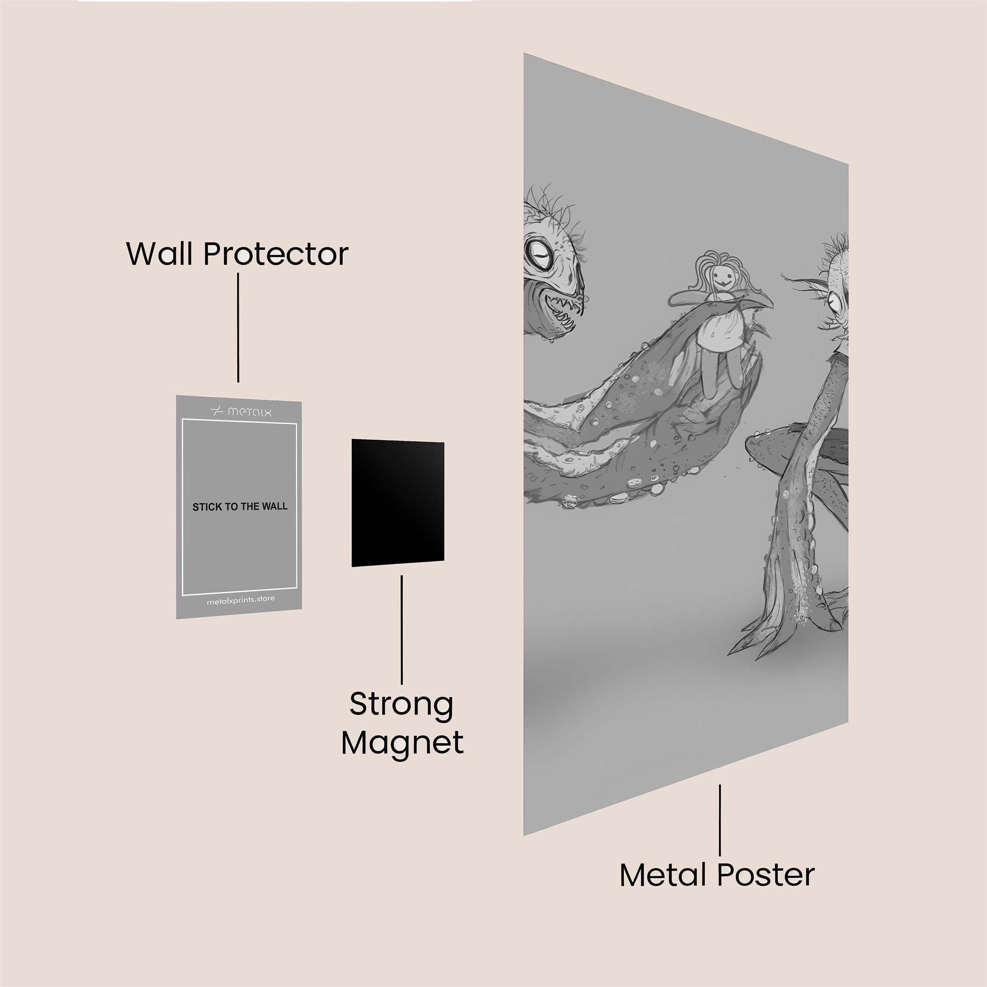 Dragon Wrath Safe Wall Magnetic / M