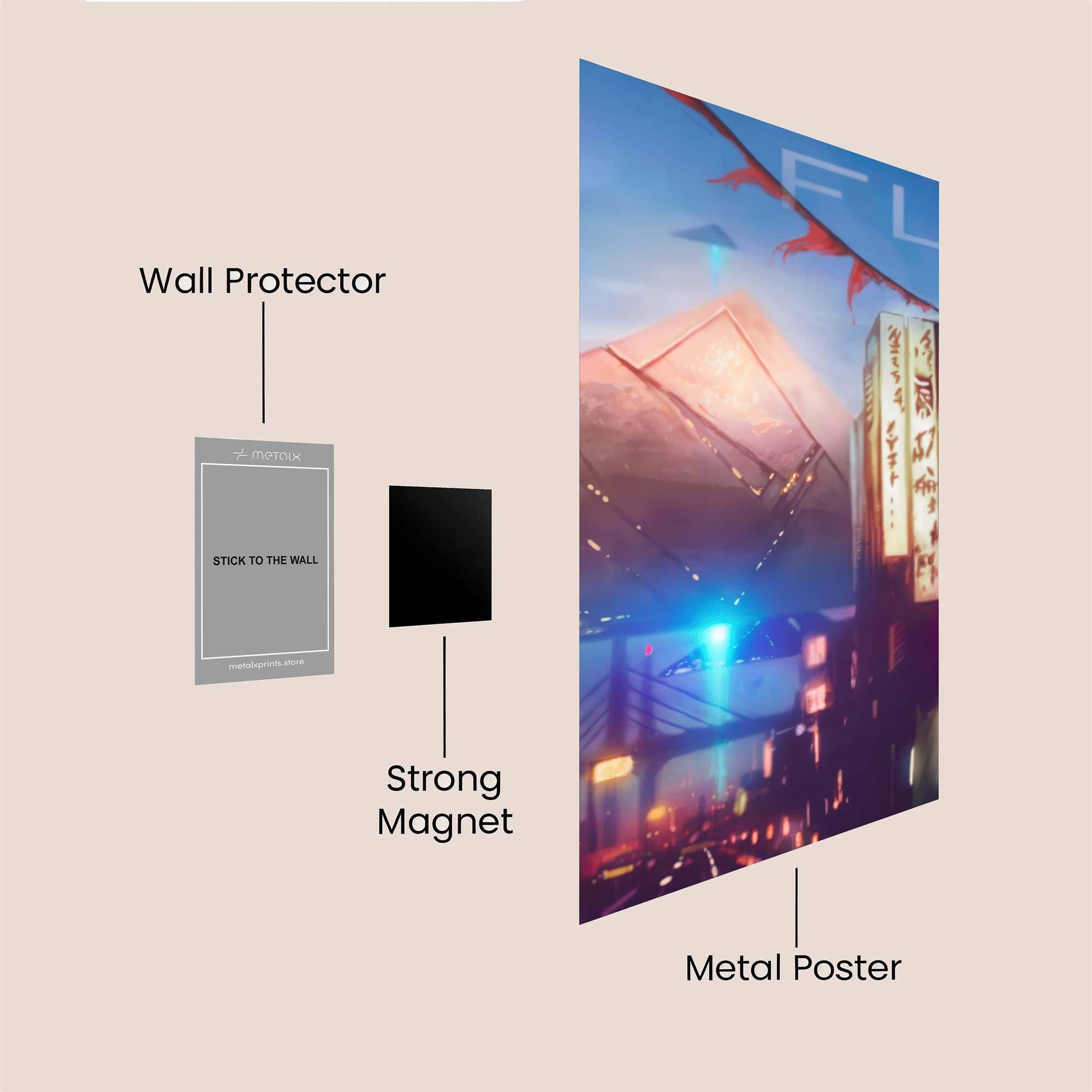 Cyber Serenity Safe Wall Magnetic / M