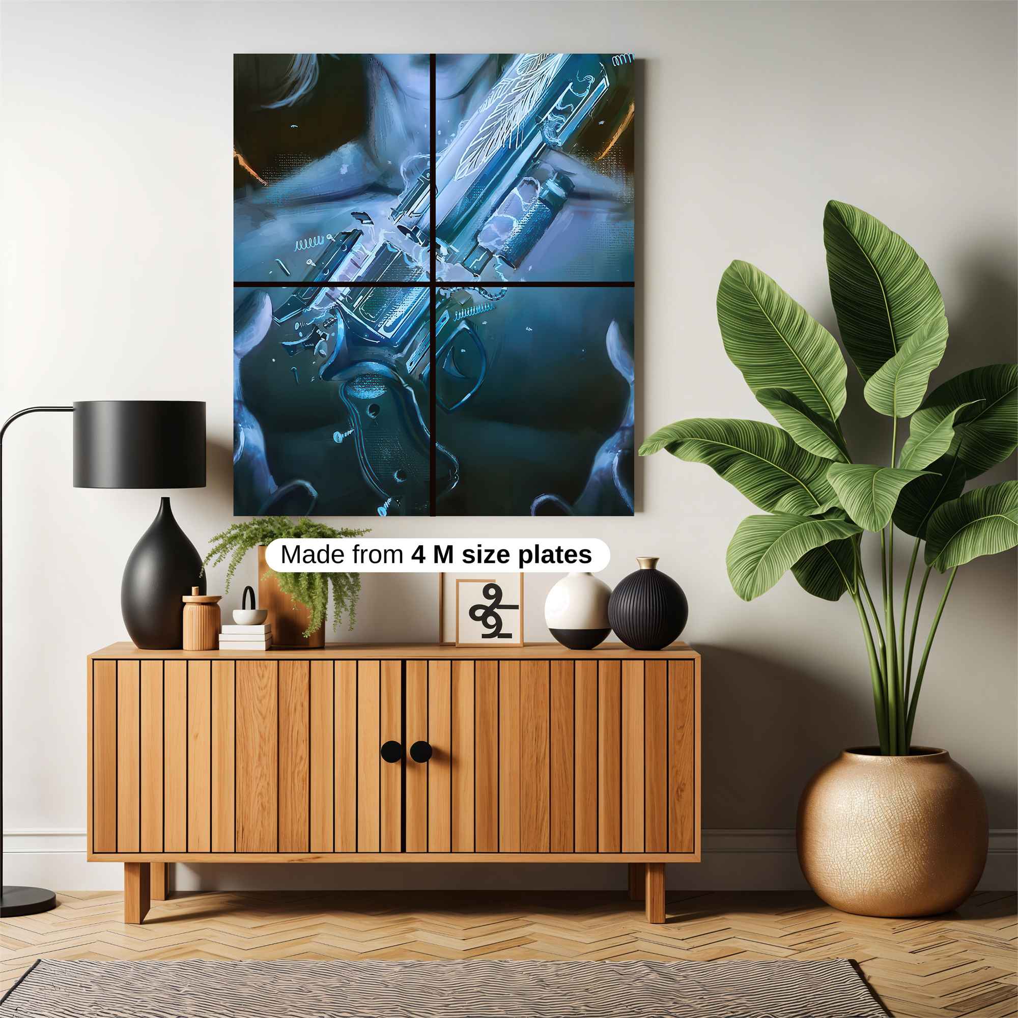 Gun Shattered Safe Wall Magnetic / M