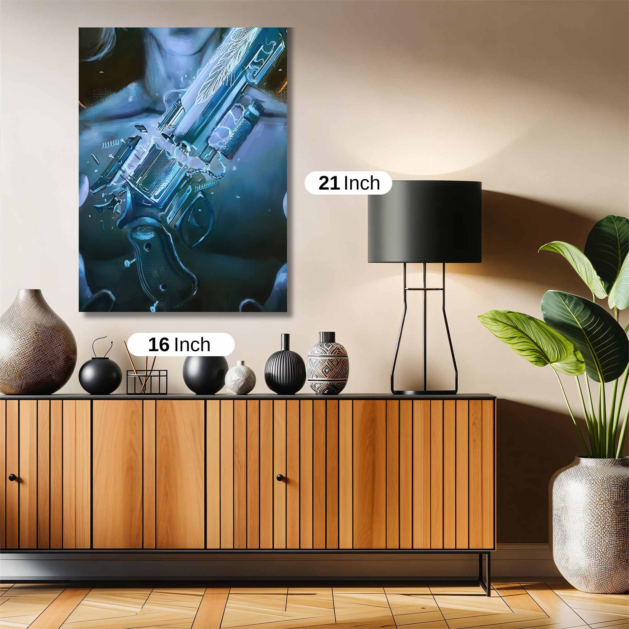 Gun Shattered Safe Wall Magnetic / M