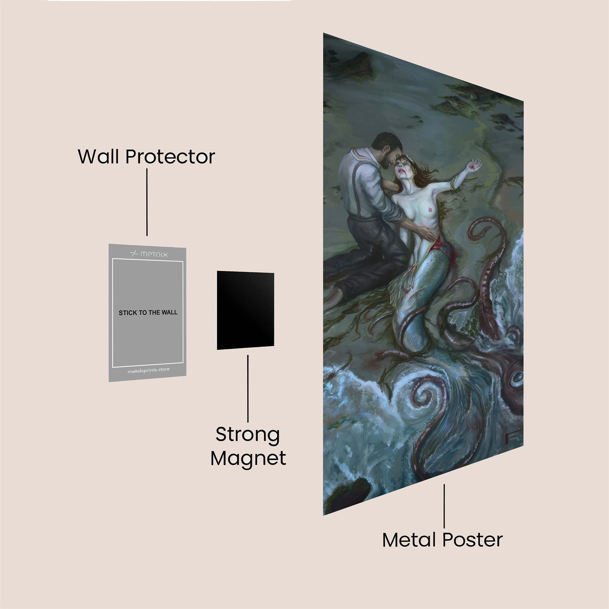 Kraken's Embrace Safe Wall Magnetic / M
