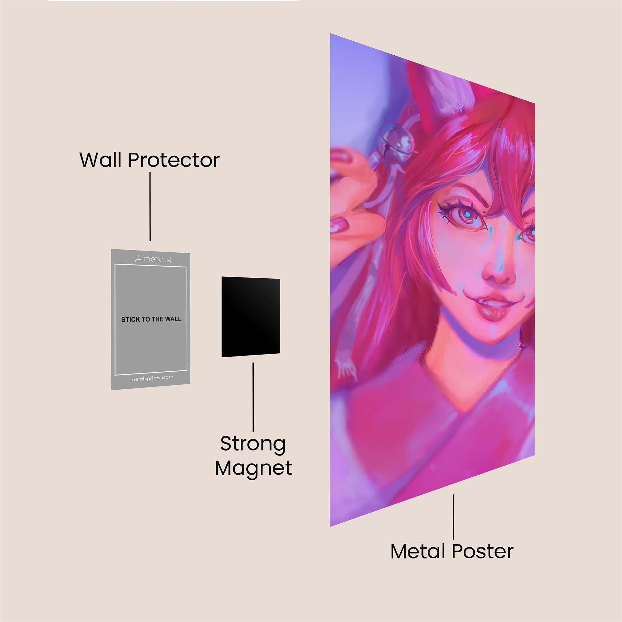 Ahri Enigmatic Safe Wall Magnetic / M