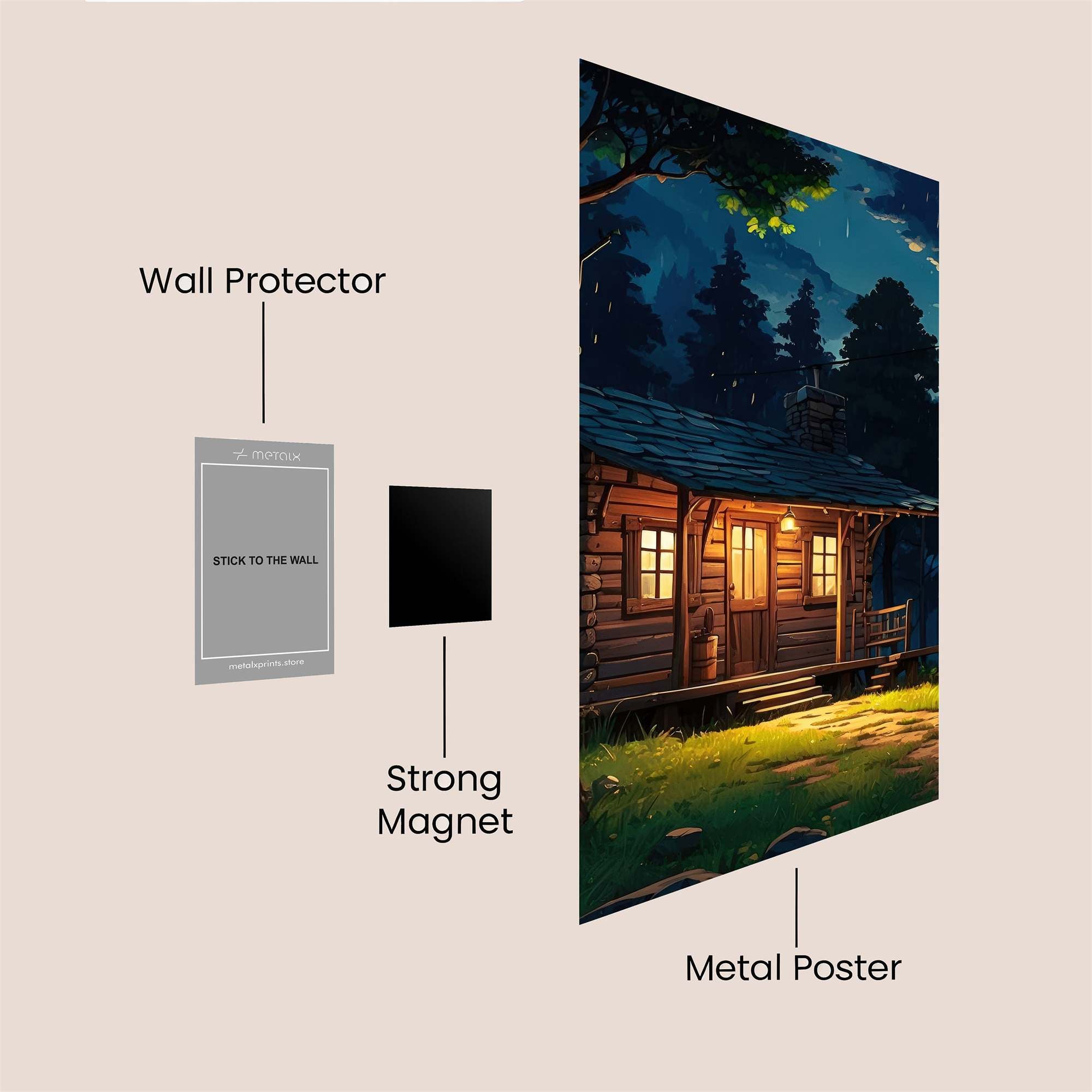 Cabin Tranquility Safe Wall Magnetic / M