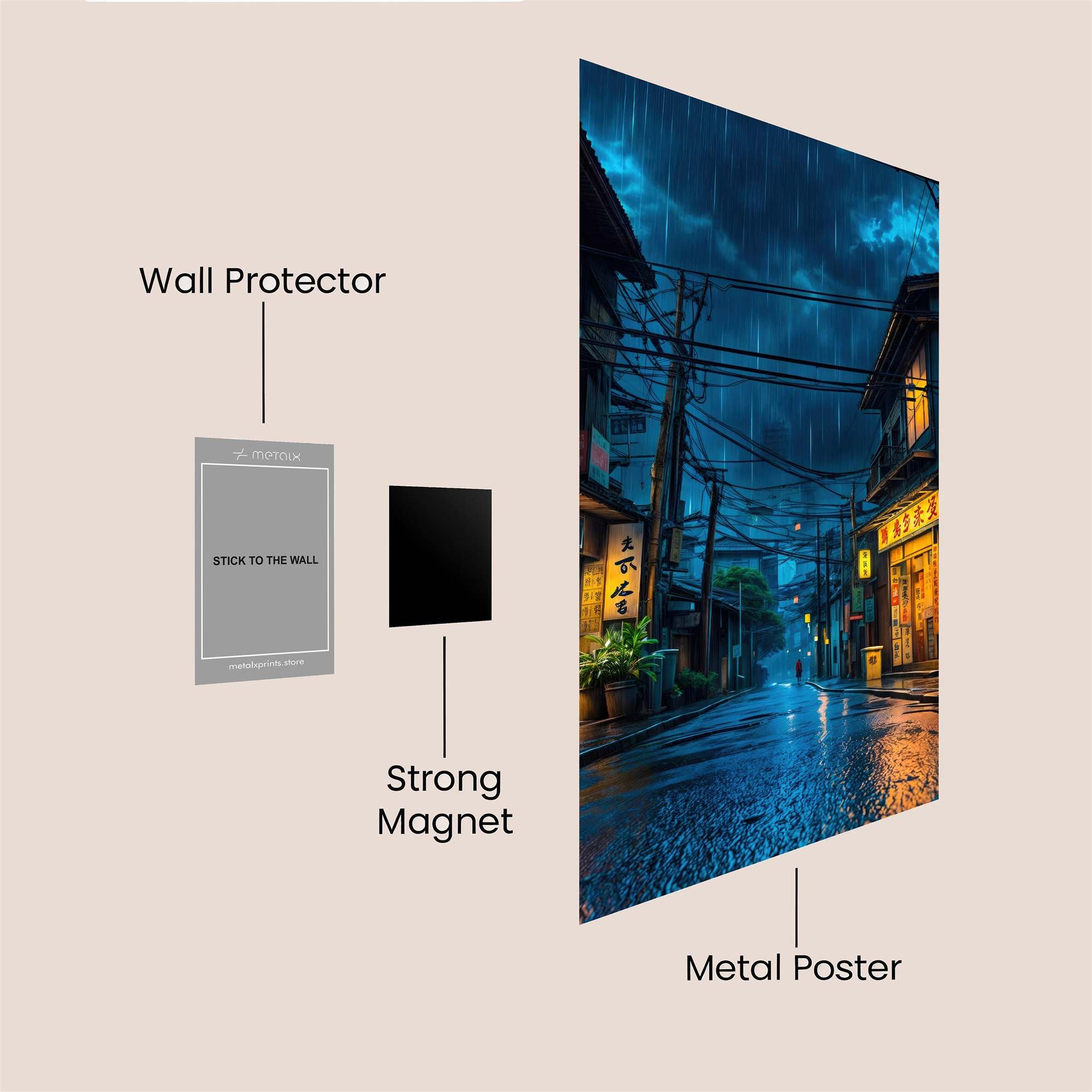 Rainy Reverie Safe Wall Magnetic / M