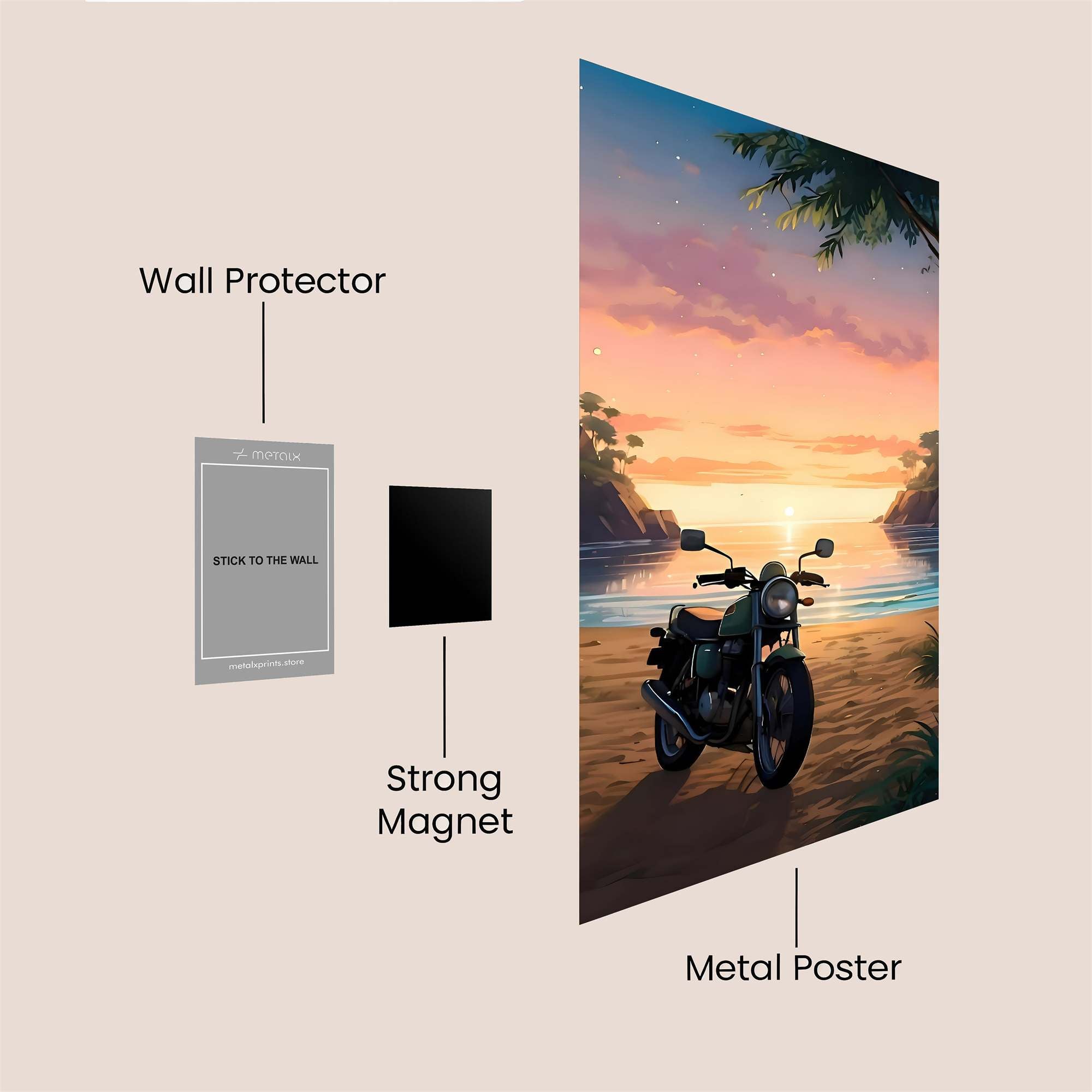 Sunset Solitude Safe Wall Magnetic / M