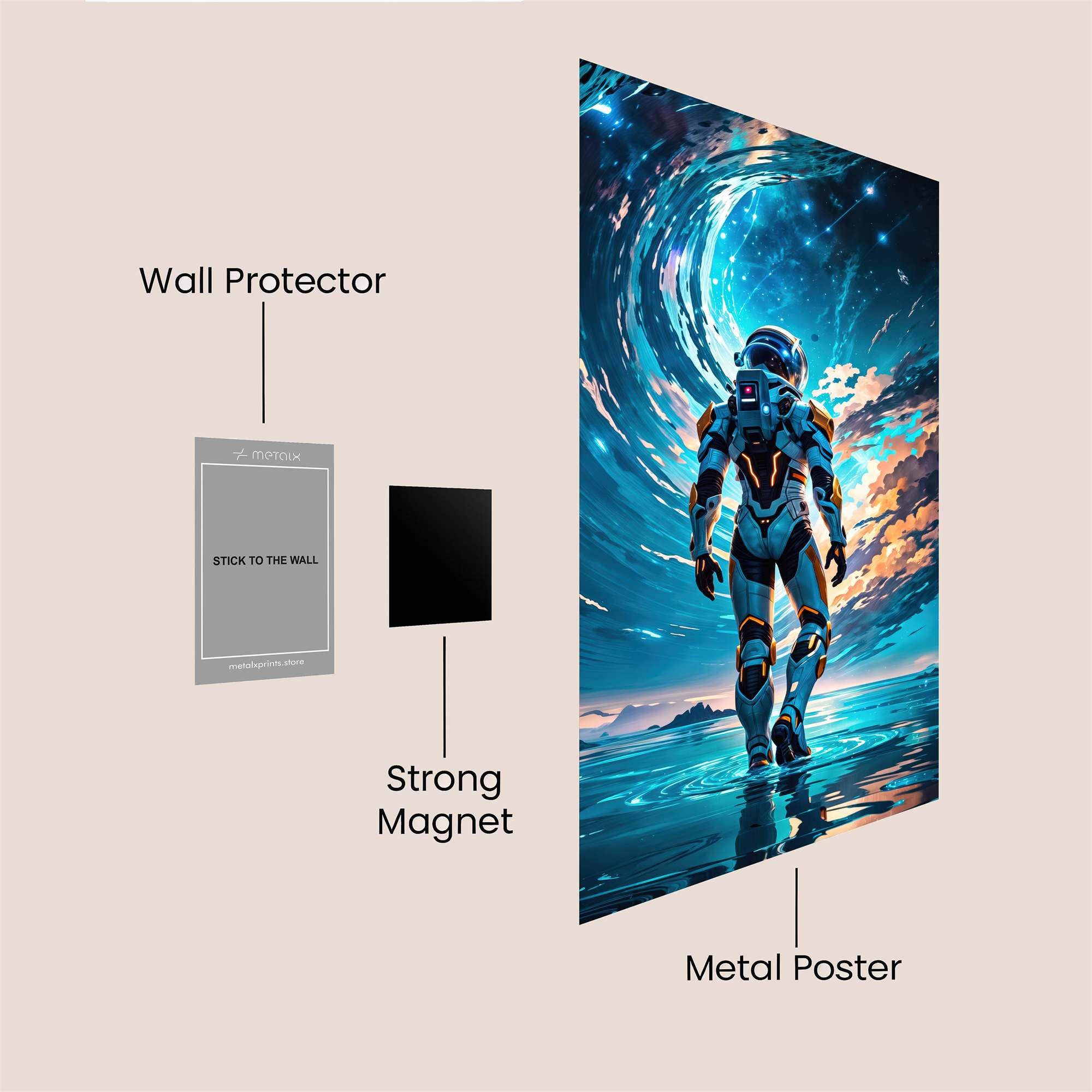 Astronaut Odyssey Safe Wall Magnetic / M