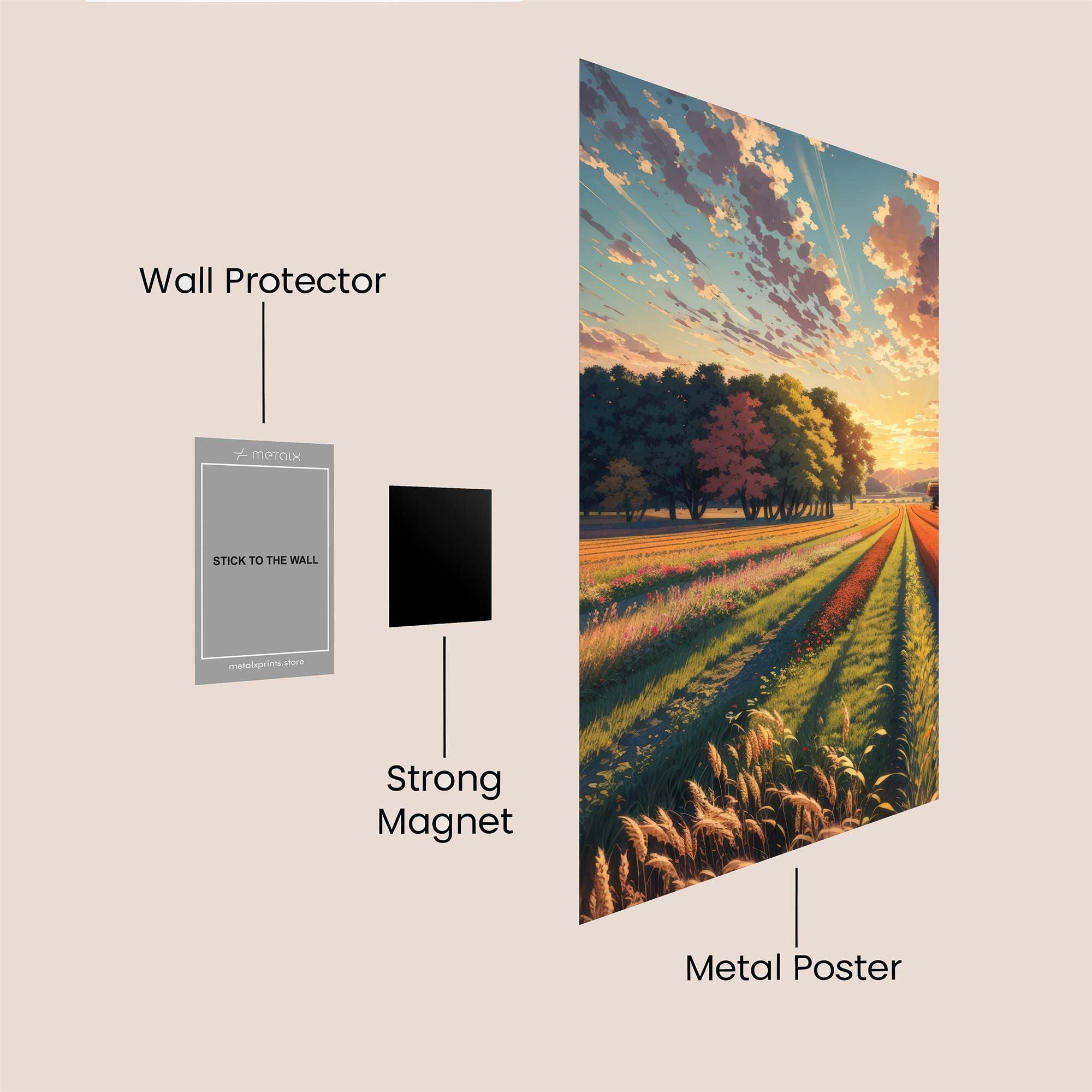 Sunset Serenity Safe Wall Magnetic / M