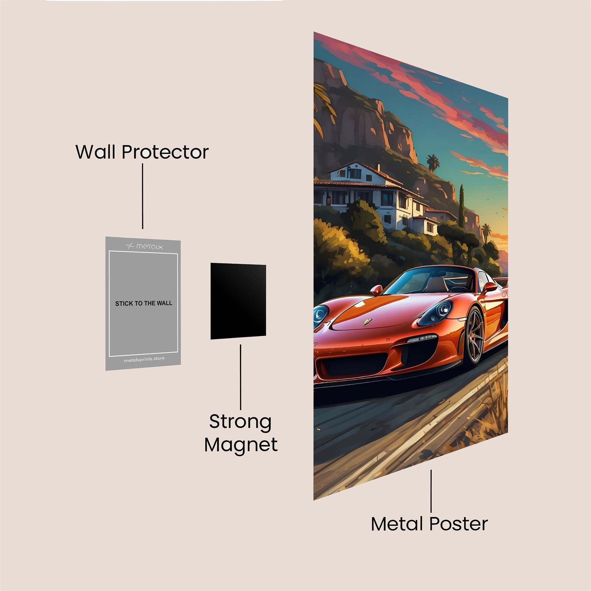 Porsche Serenity Safe Wall Magnetic / M