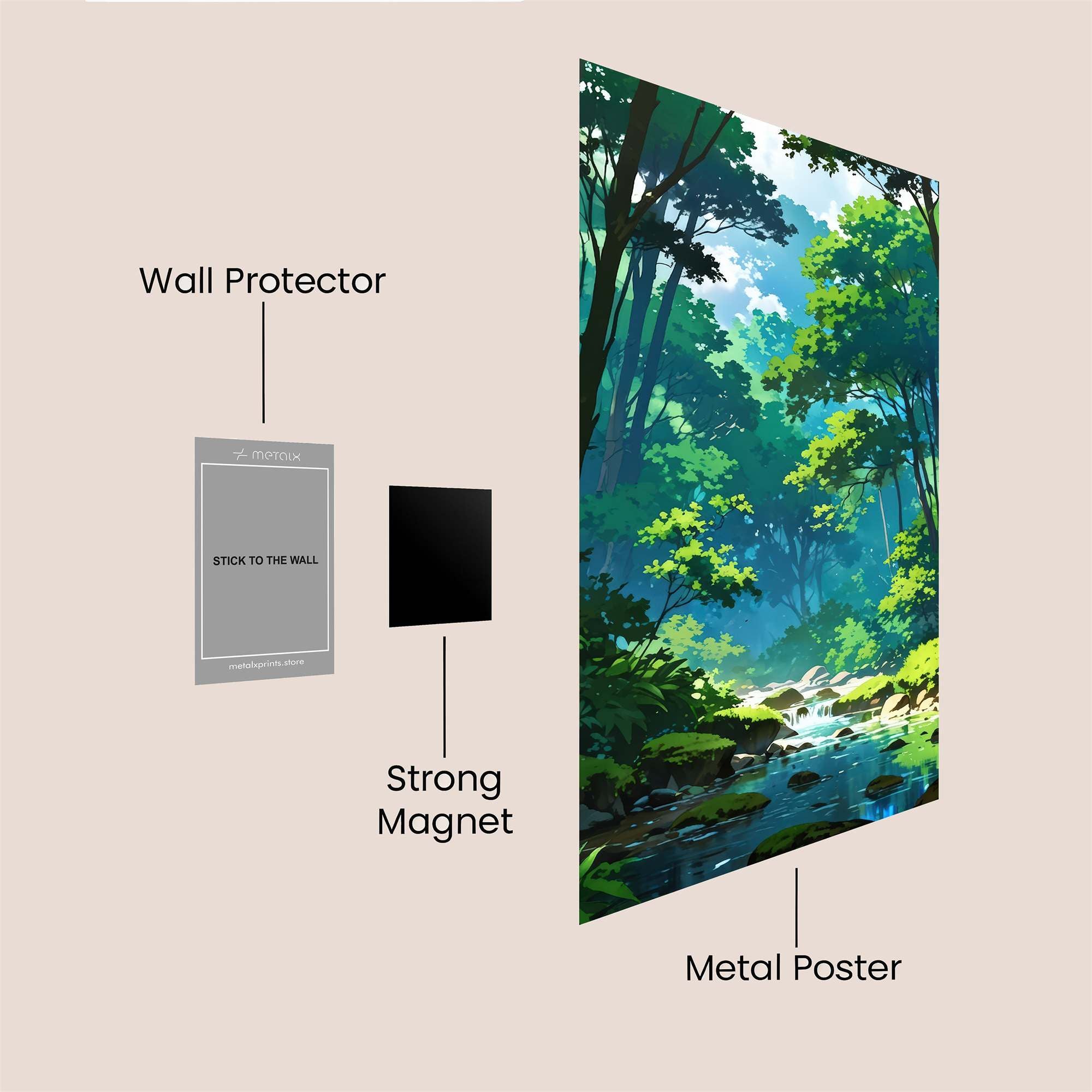 Forest Serenity Safe Wall Magnetic / M