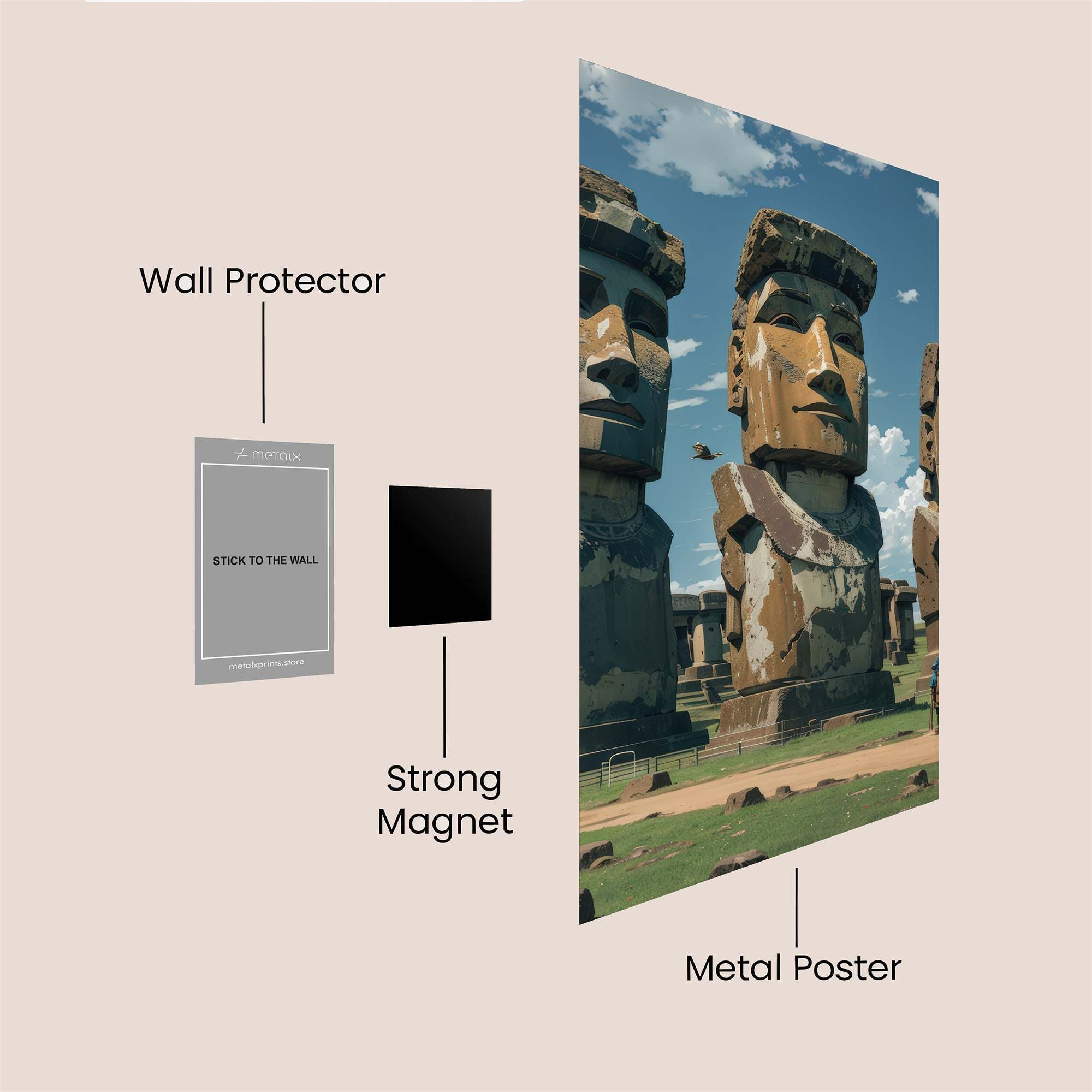 Moai Majestic Safe Wall Magnetic / M
