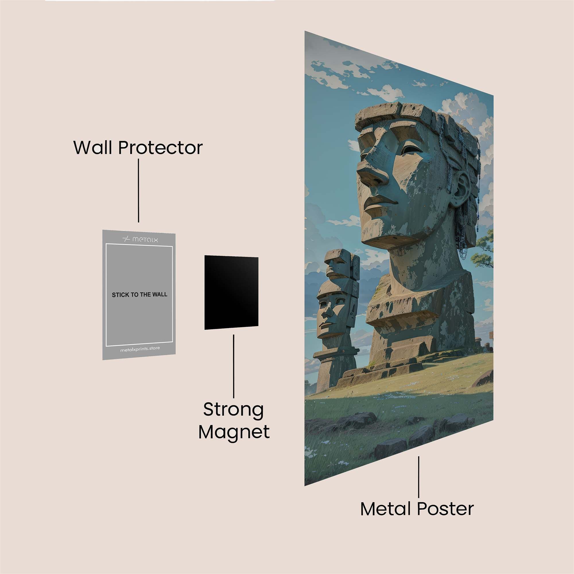Moai Serenity Safe Wall Magnetic / M