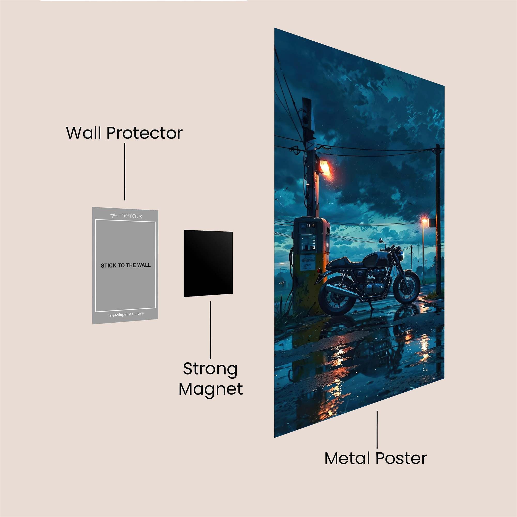 Motorcycle Melancholy Safe Wall Magnetic / M