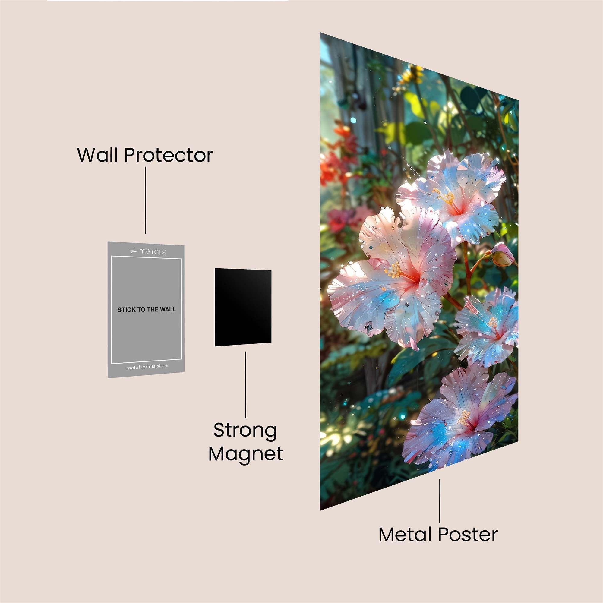 Hibiscus Harmony Safe Wall Magnetic / M