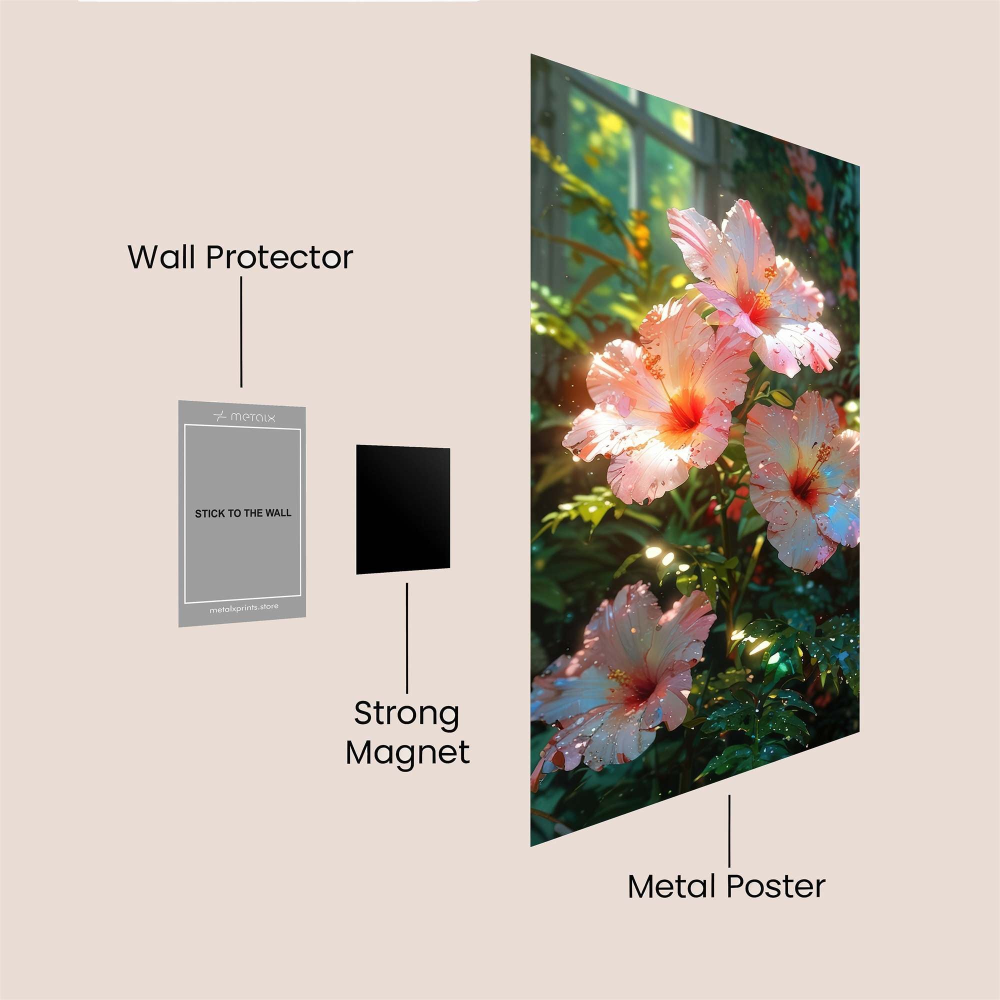 Hibiscus Harmony Safe Wall Magnetic / M