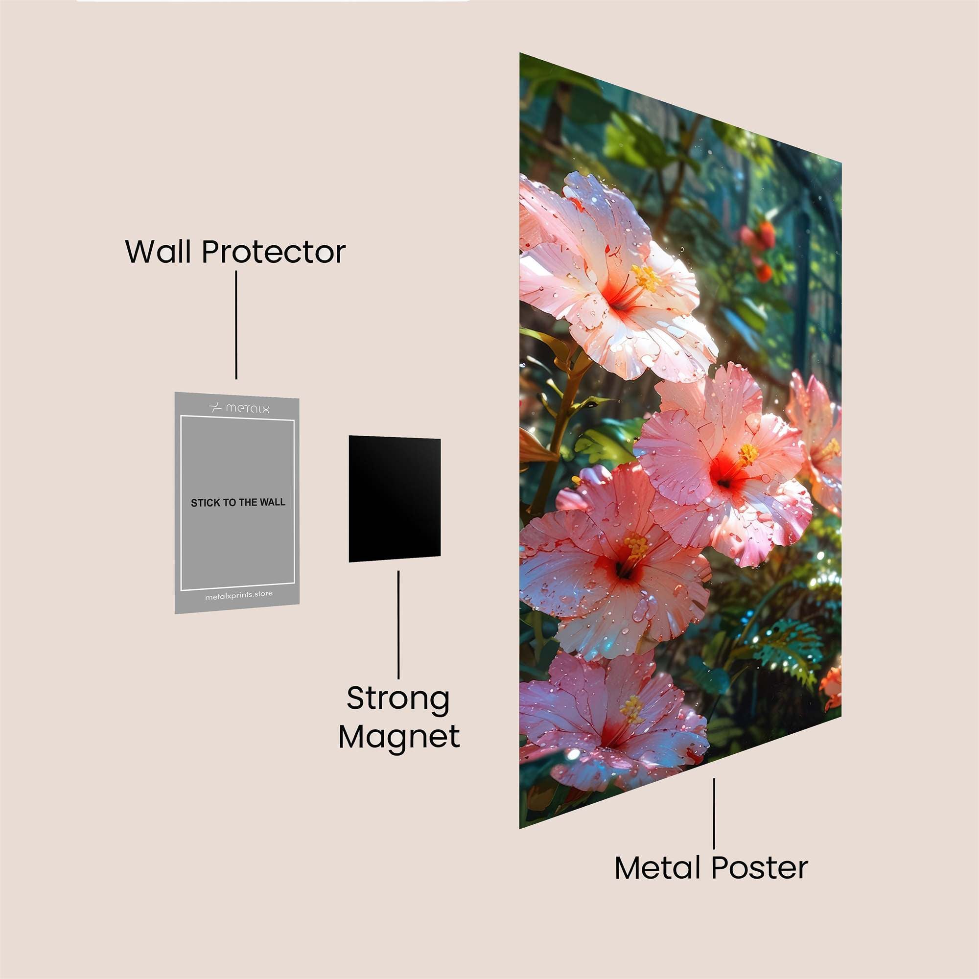 Hibiscus Harmony Safe Wall Magnetic / M