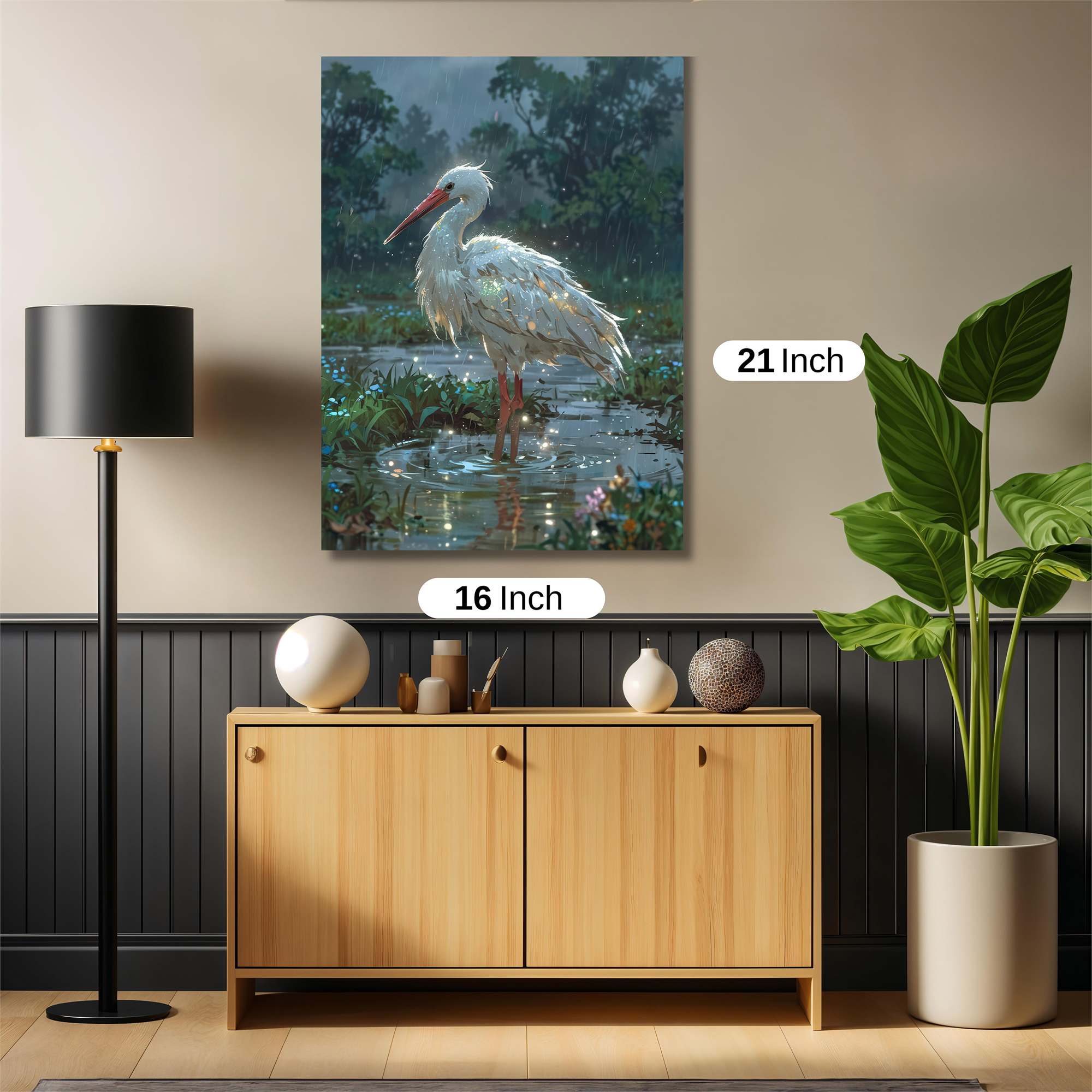 Ethereal Egret Safe Wall Magnetic / M