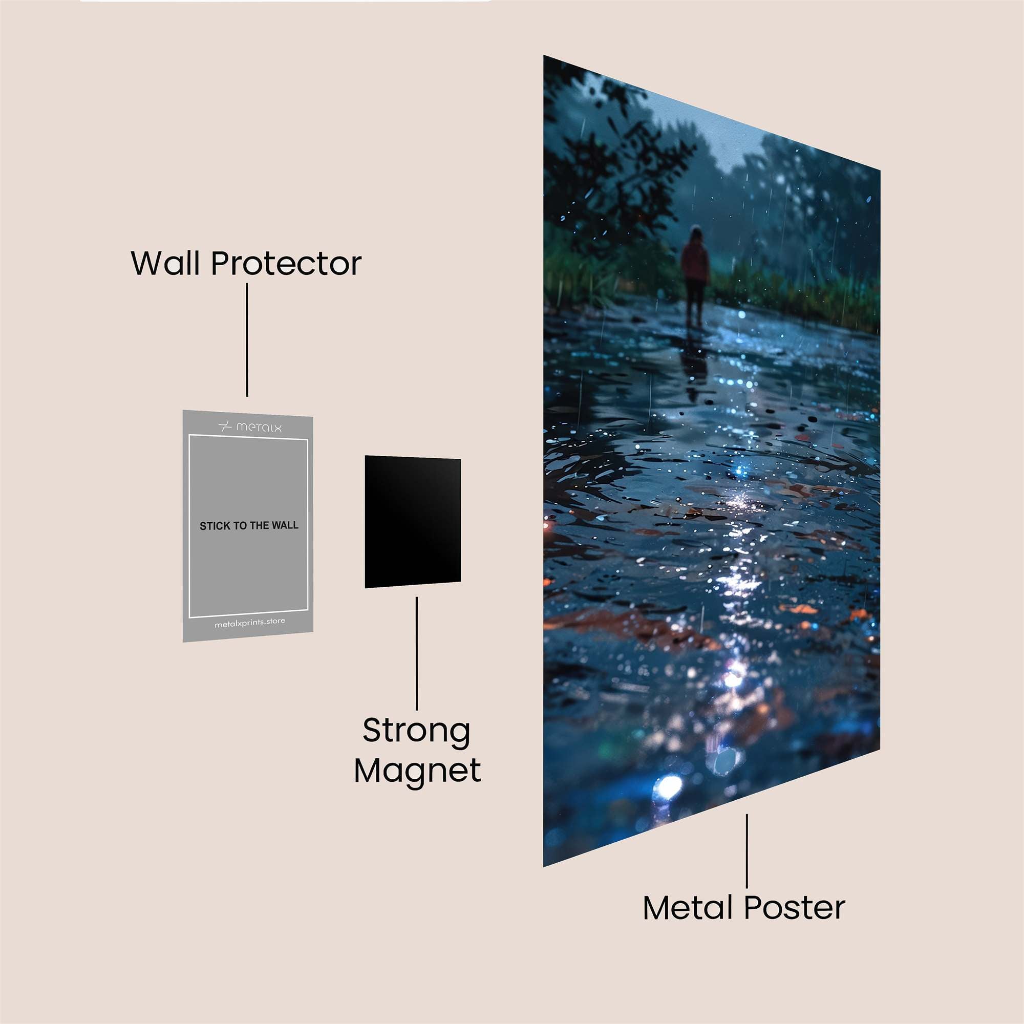 Rainwalker Tranquil Safe Wall Magnetic / M