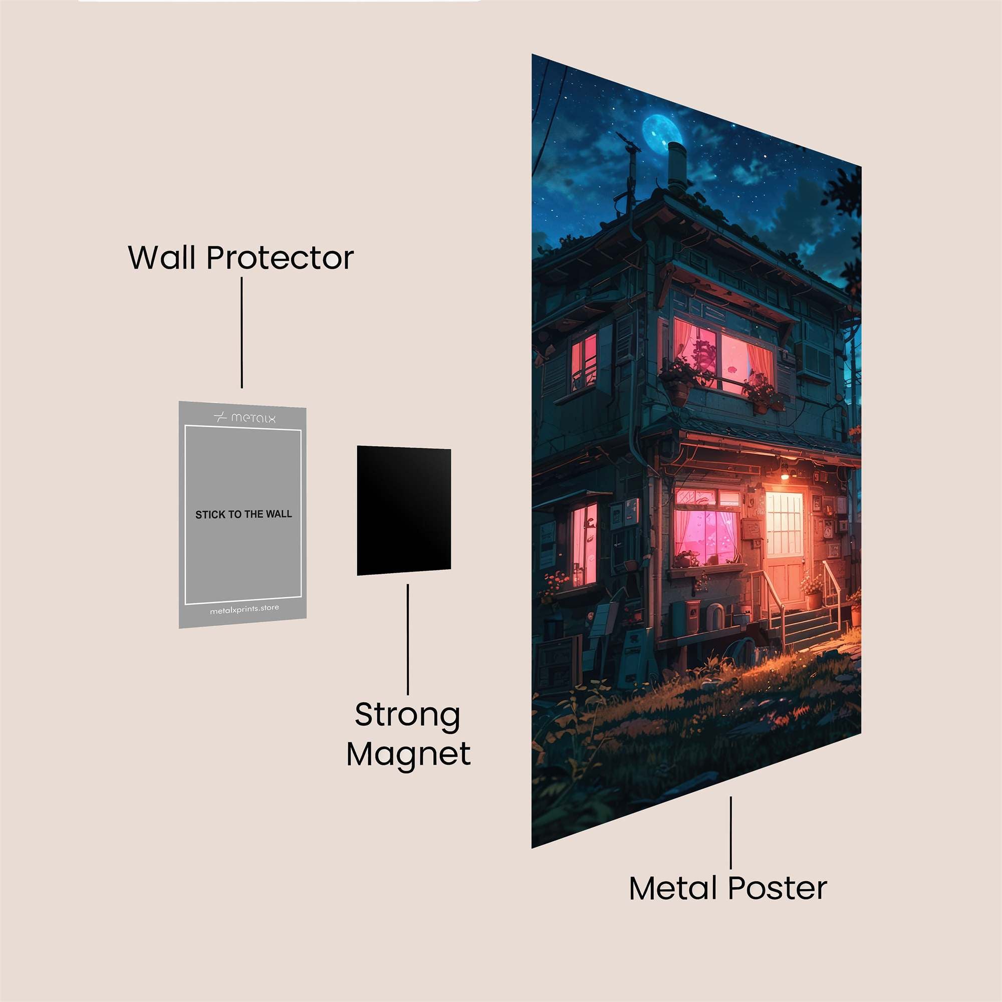 House Glow Safe Wall Magnetic / M