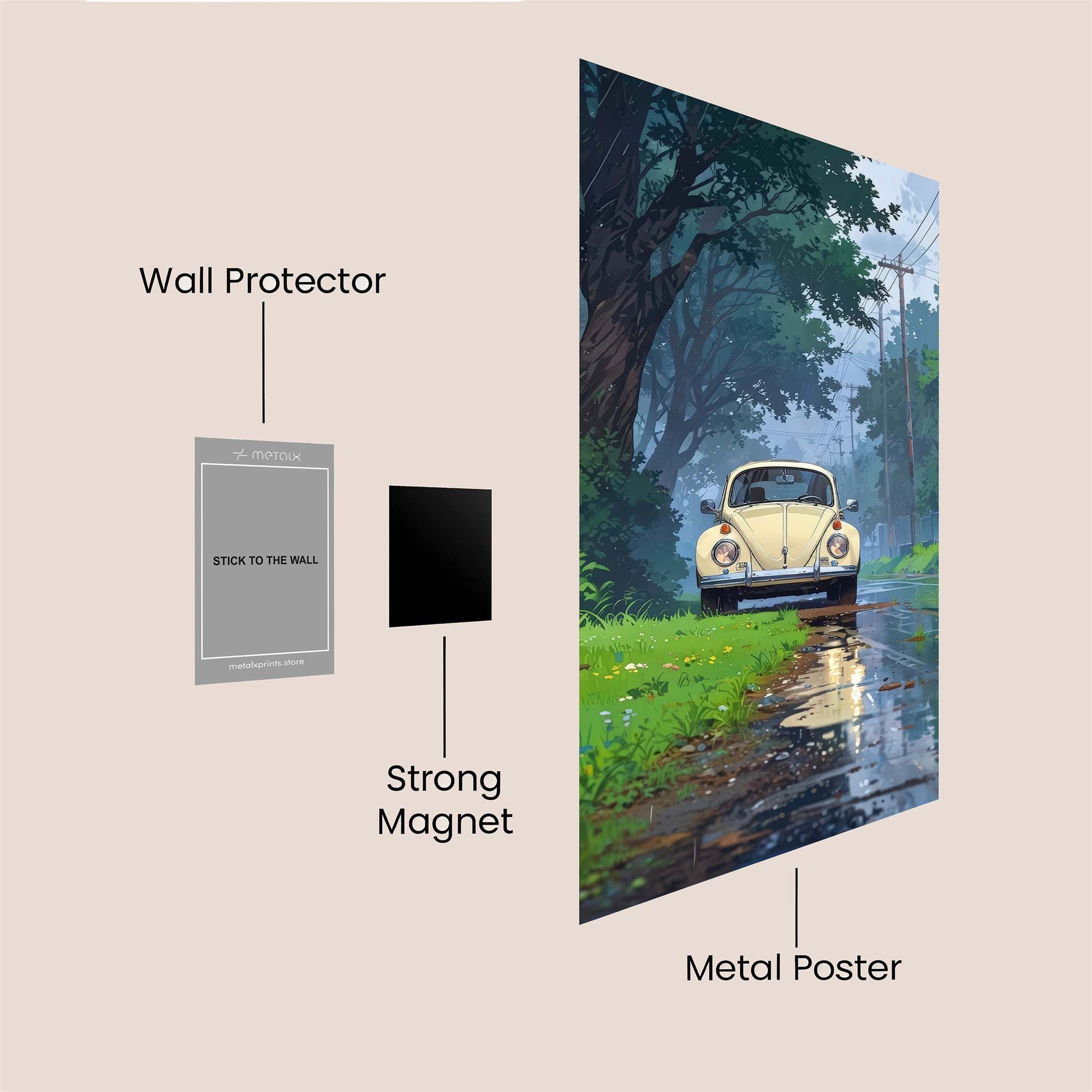 Beetle Serenity Safe Wall Magnetic / M
