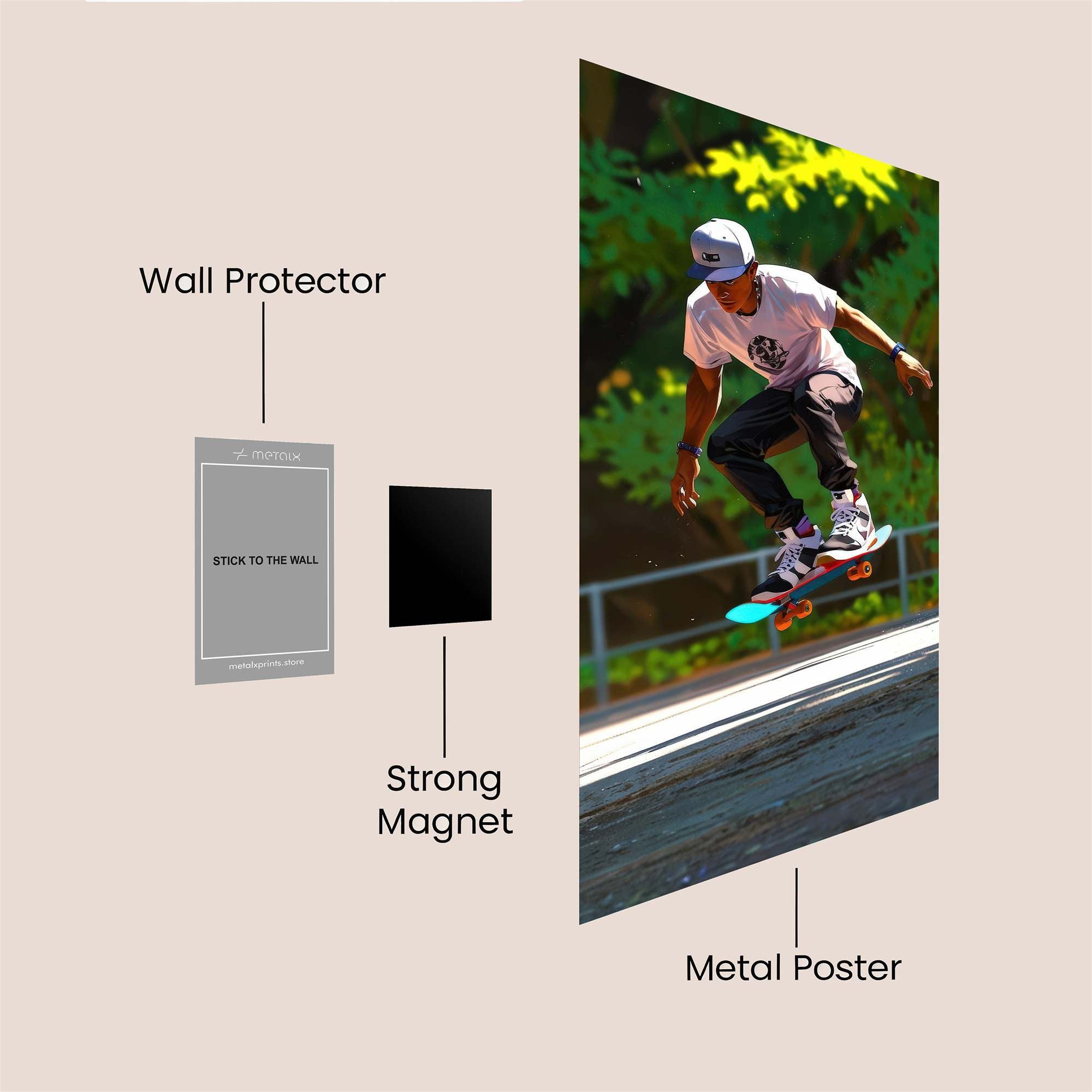 Skater Euphoria Safe Wall Magnetic / M
