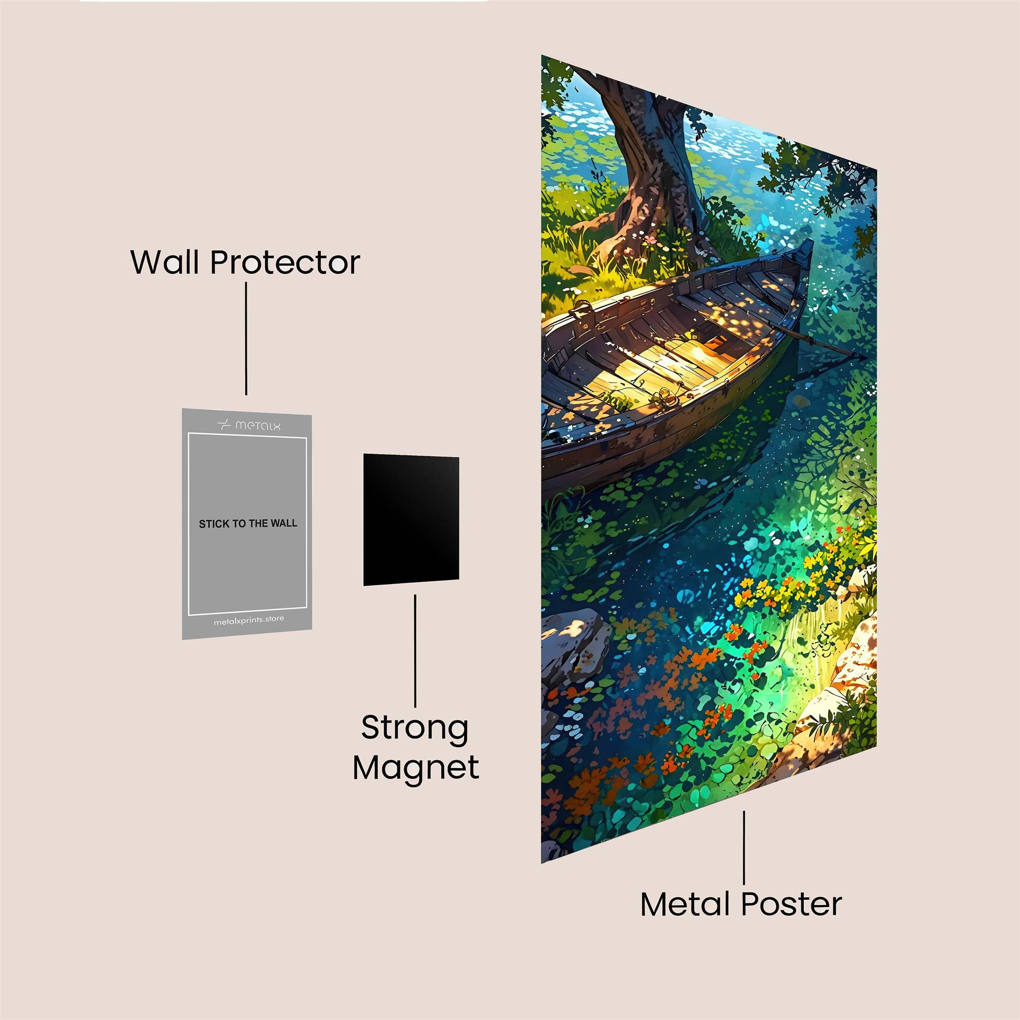 Tranquil Boat Safe Wall Magnetic / M