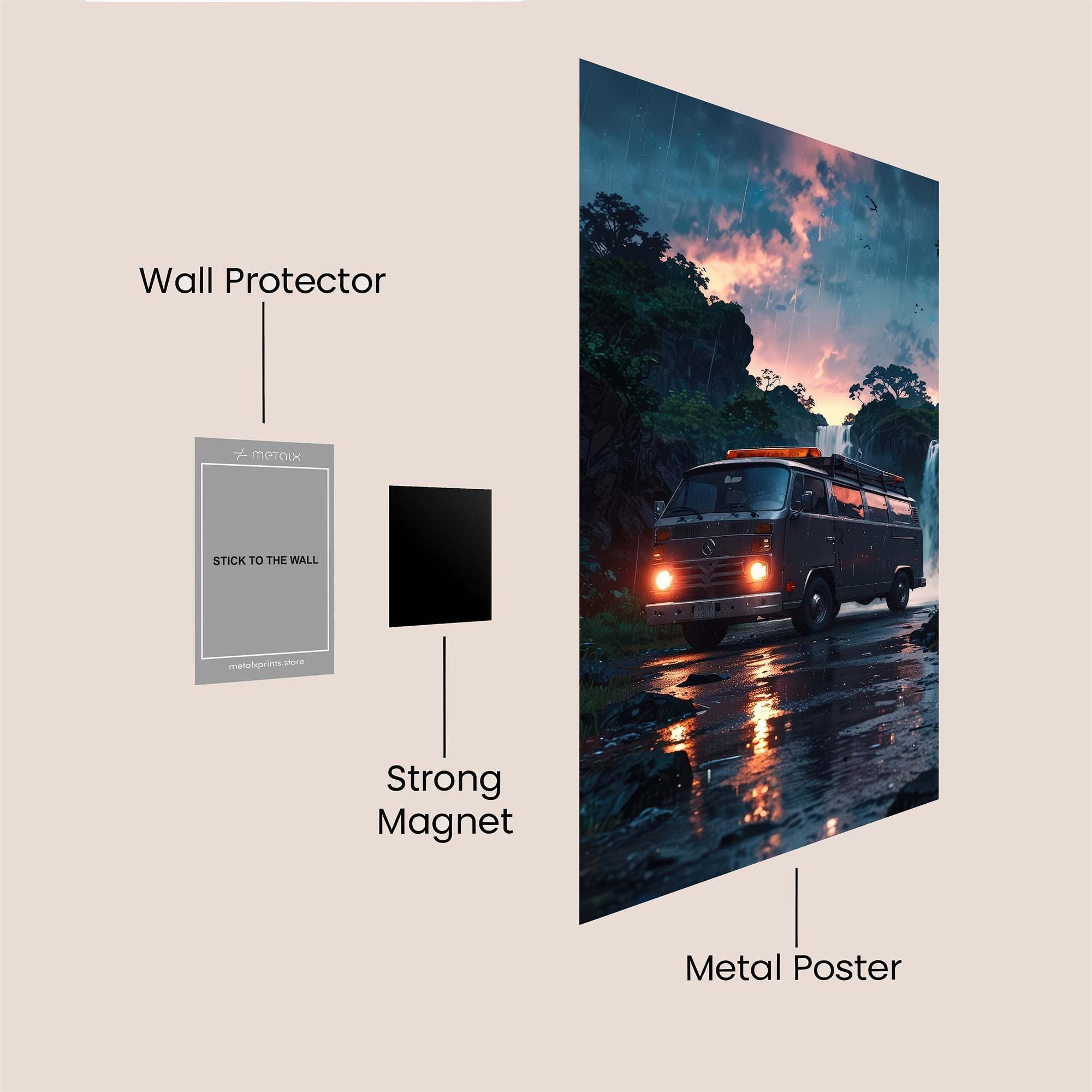 Van Adventure Safe Wall Magnetic / M