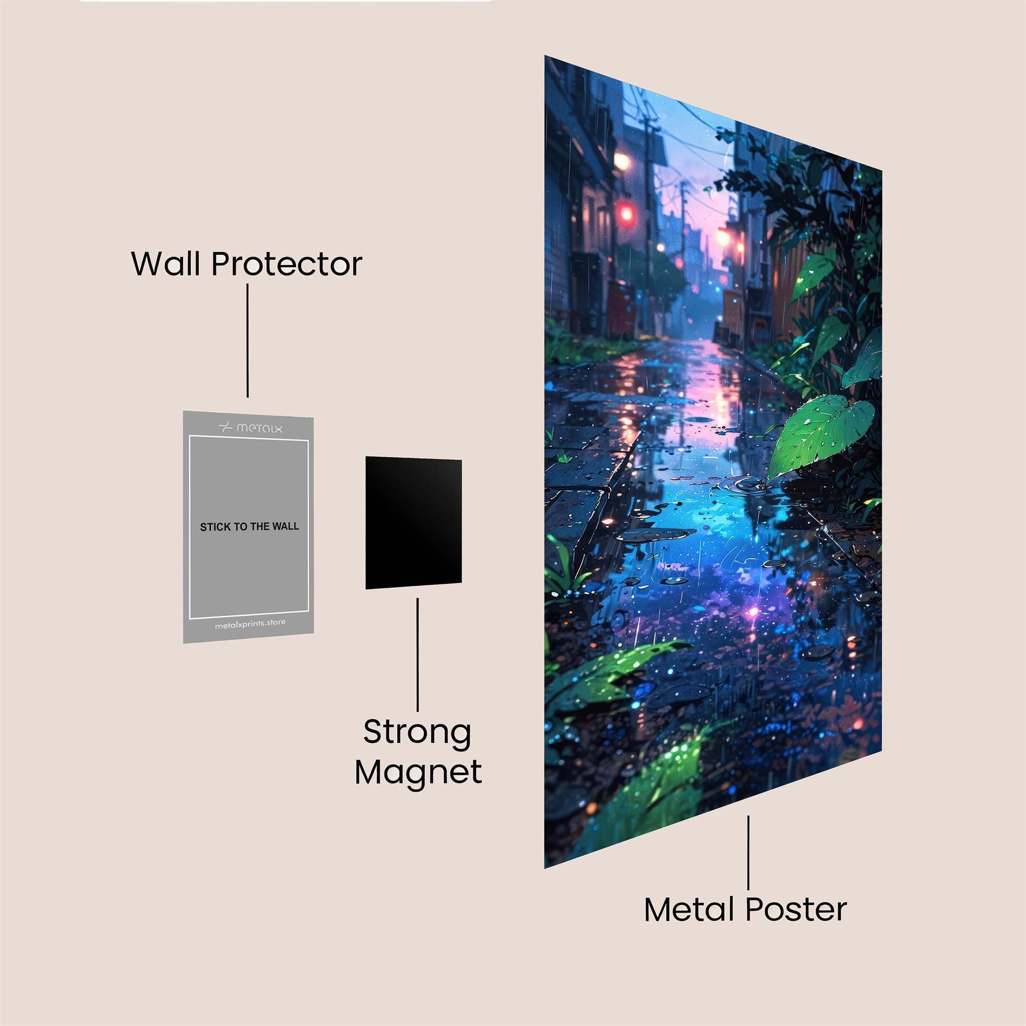 Neon Serenity Safe Wall Magnetic / M