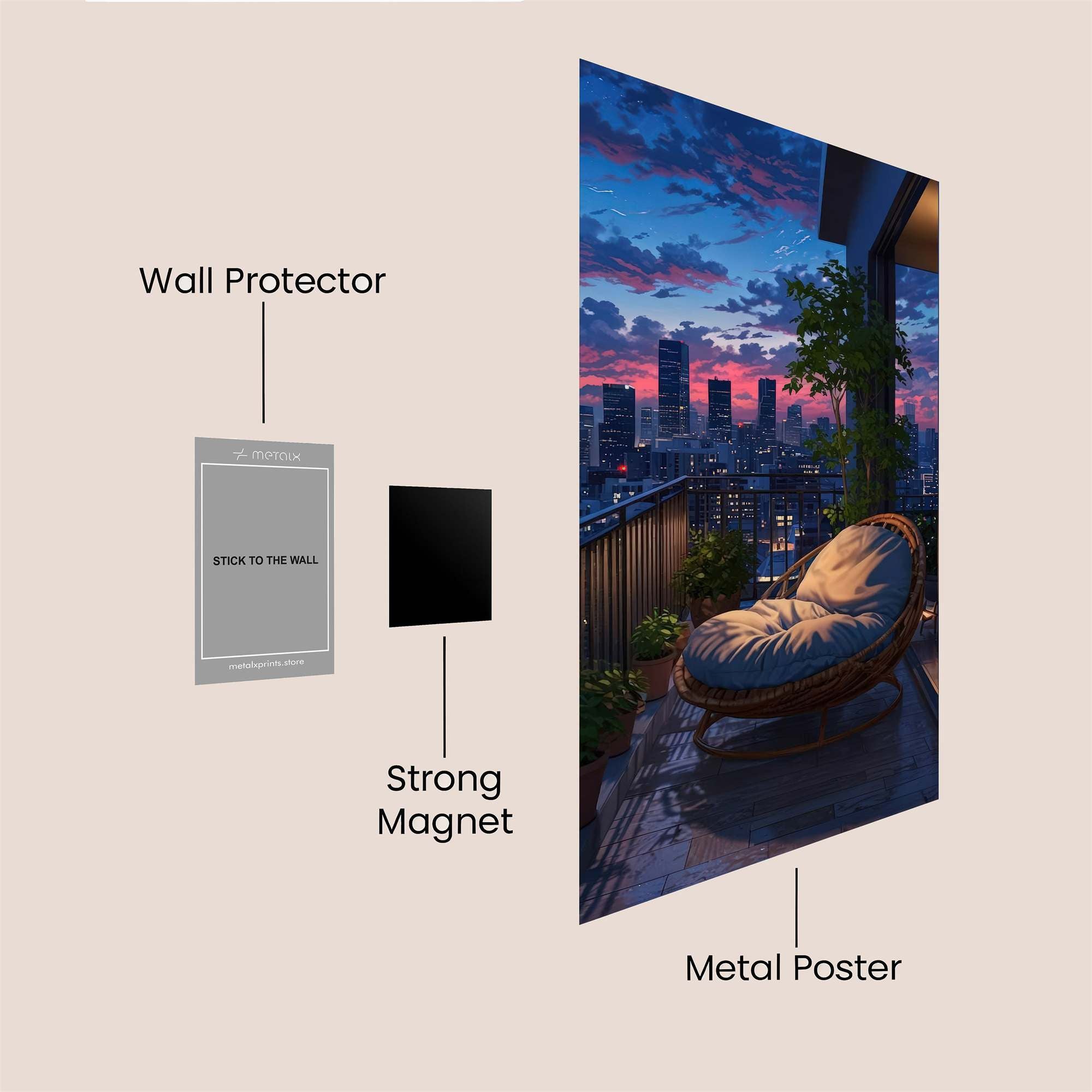 City Serenity Safe Wall Magnetic / M