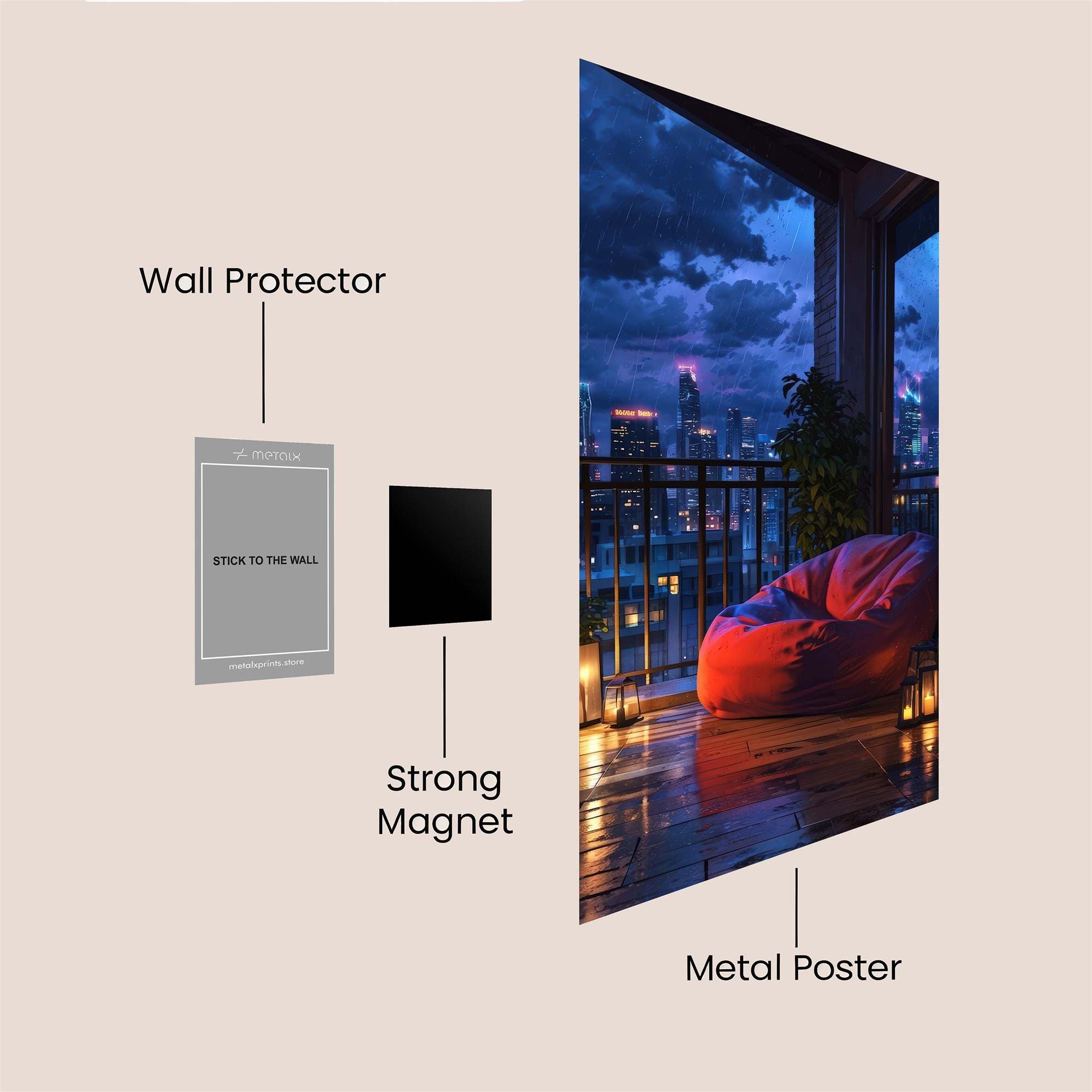 City Tranquil Safe Wall Magnetic / M