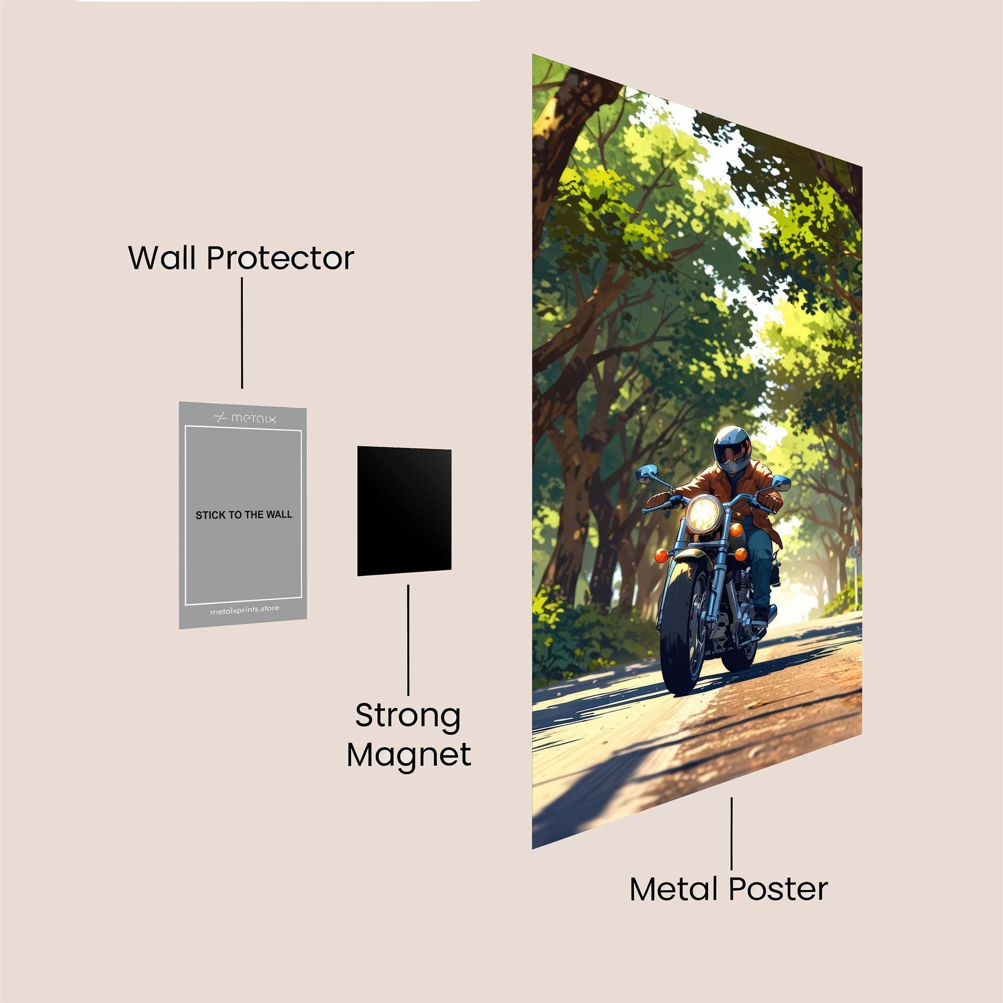 Biker Serenity Safe Wall Magnetic / M