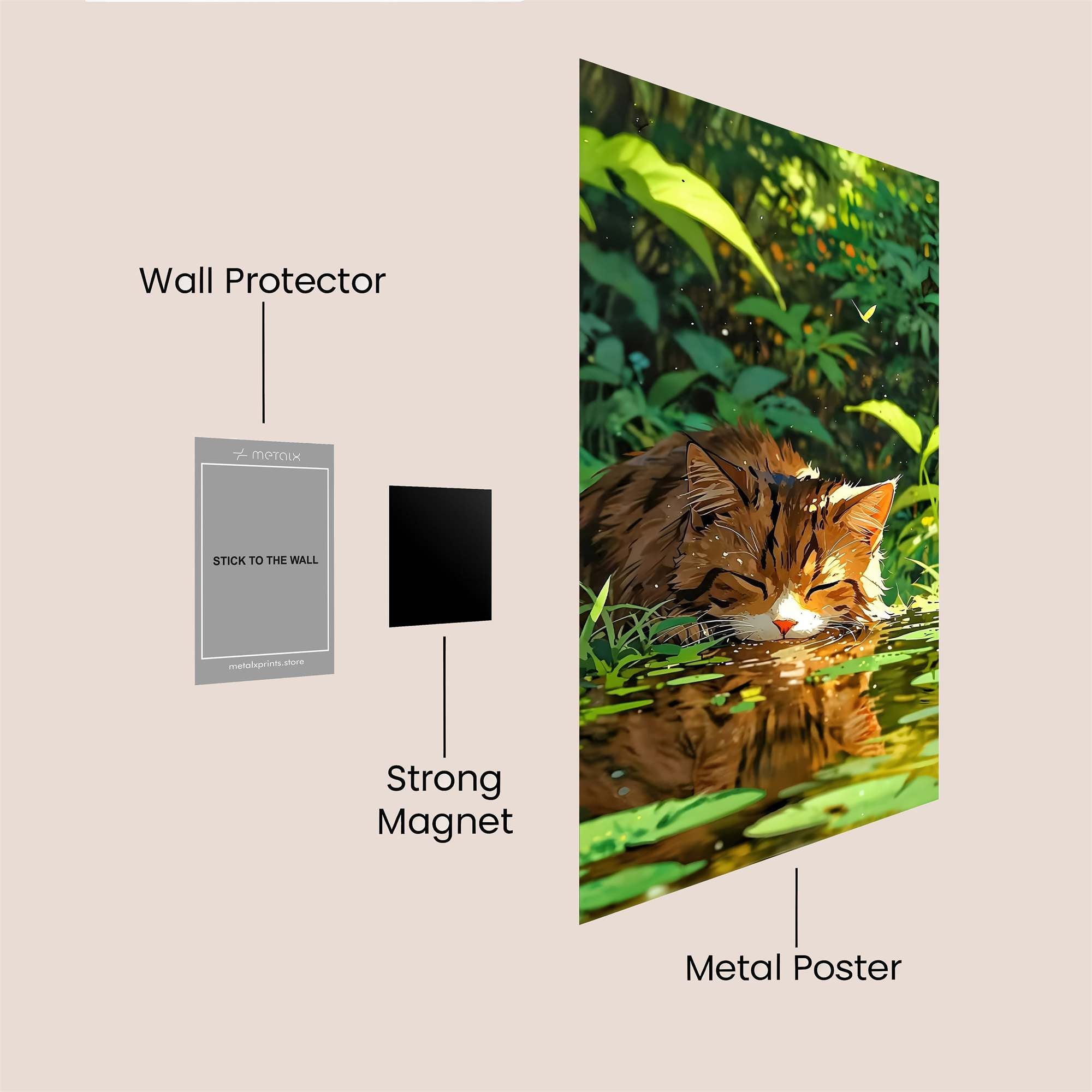 Cat Serenity Safe Wall Magnetic / M