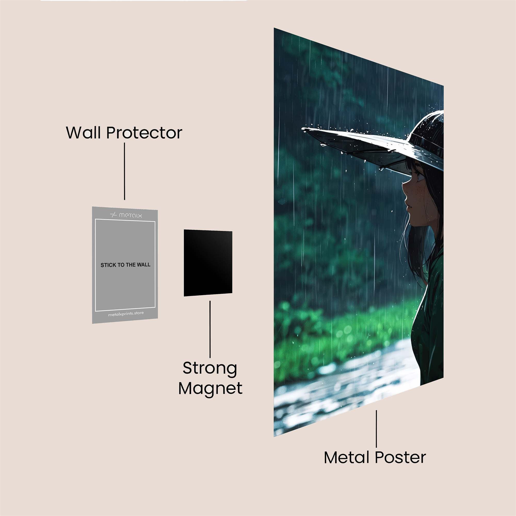 Rain Serenade Safe Wall Magnetic / M