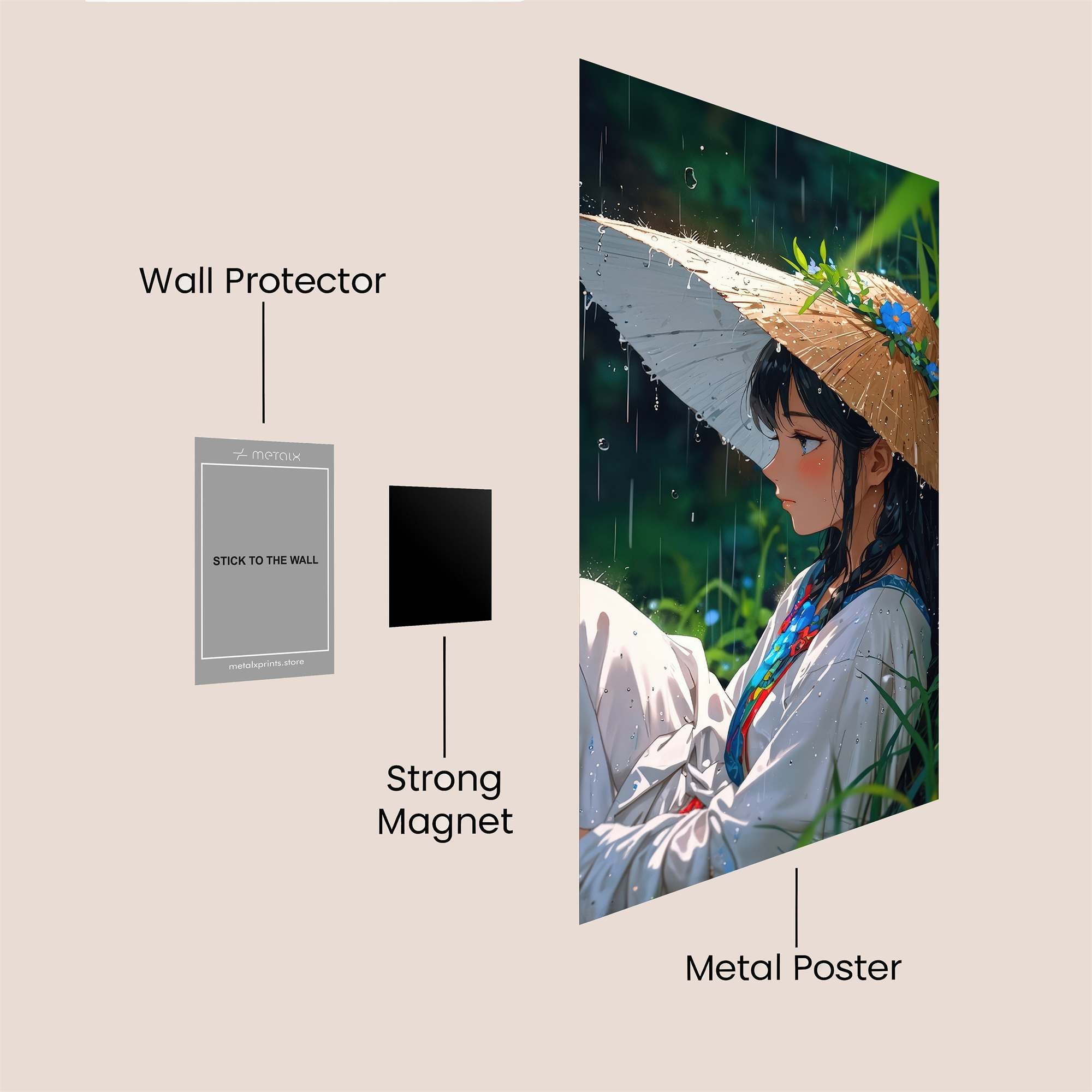 Rain Serenity Safe Wall Magnetic / M