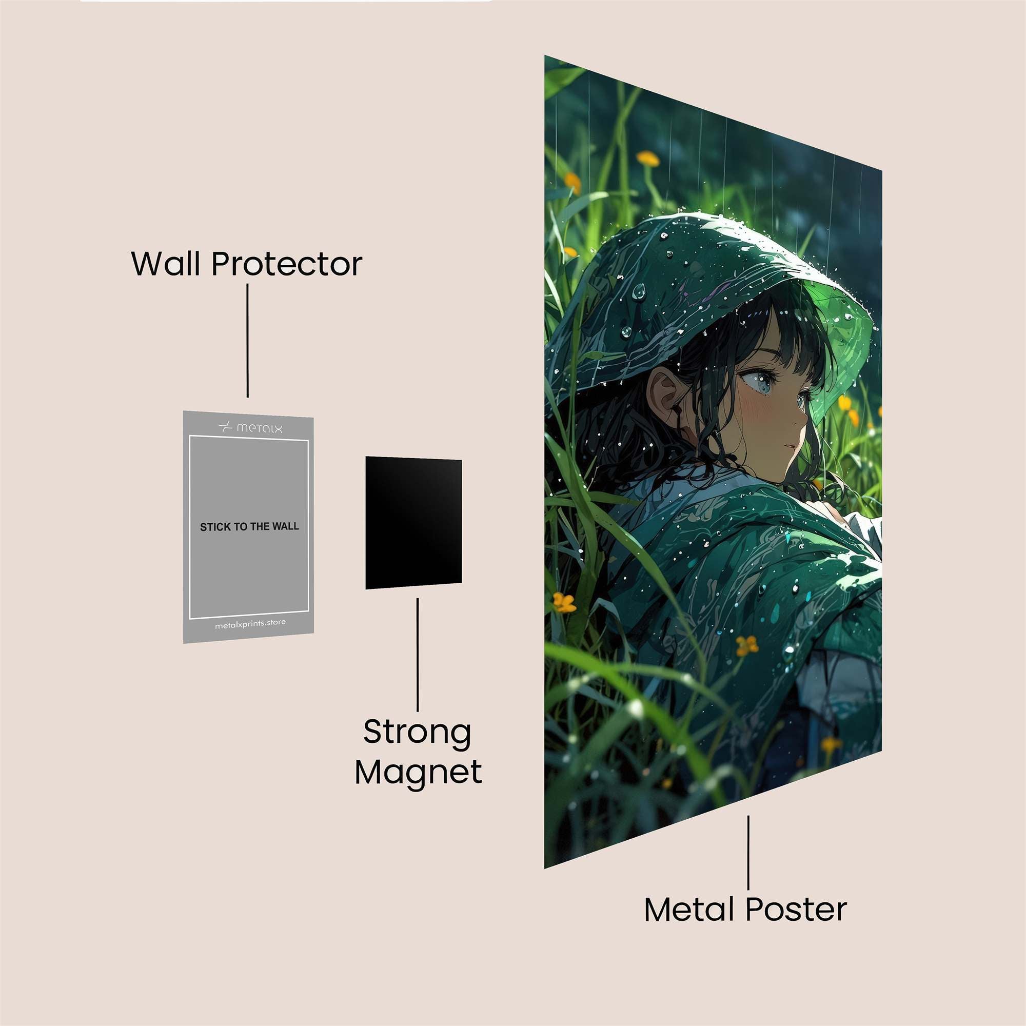 Rain Serenity Safe Wall Magnetic / M