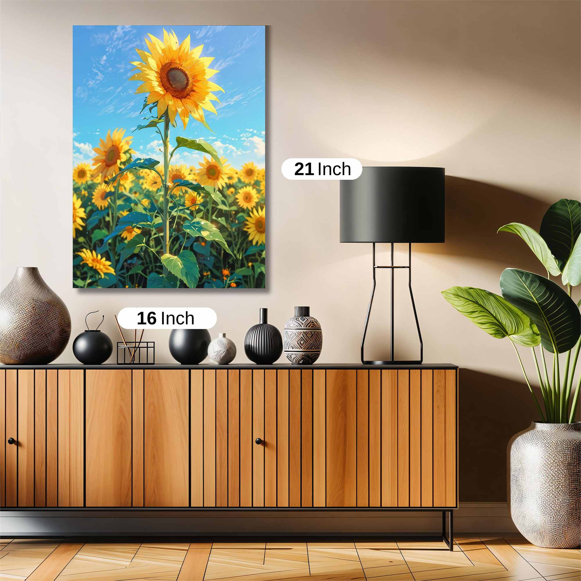 Sunflower Serenity Safe Wall Magnetic / M