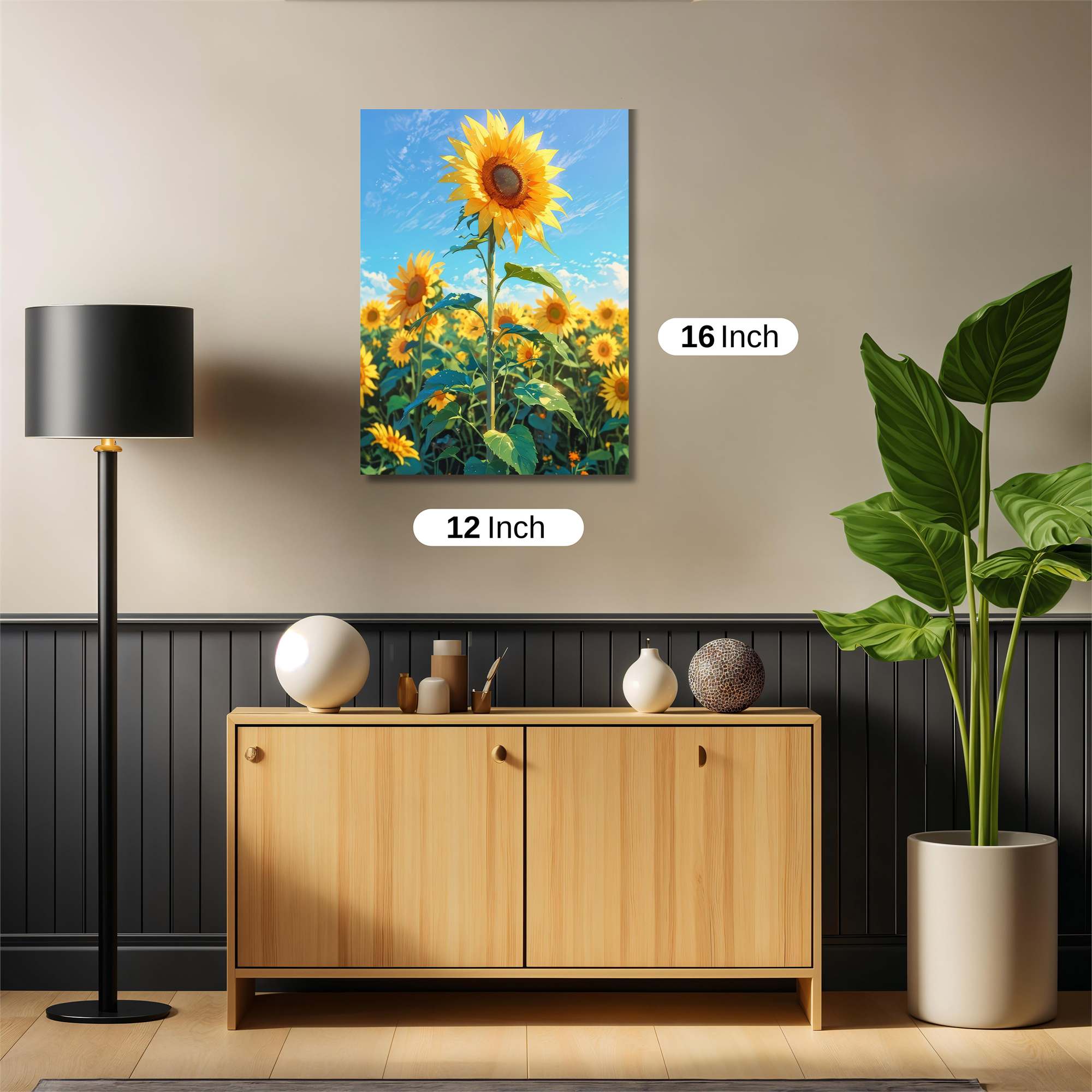 Sunflower Serenity Safe Wall Magnetic / M